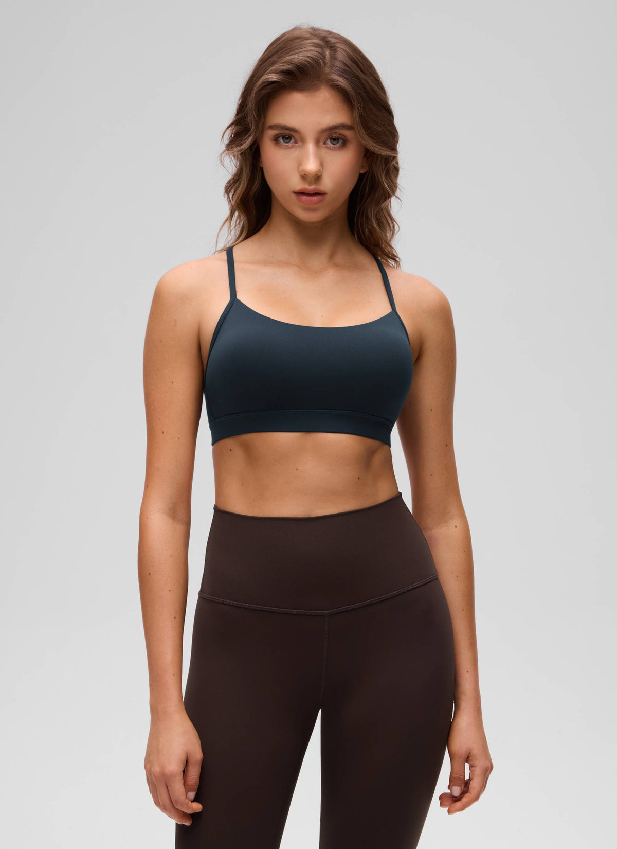 CRZ YOGA Naisten kevyen tuen Butterluxe-urheiluliivit joogaan, Y-selkämys, True Navy @model_info:Kriss