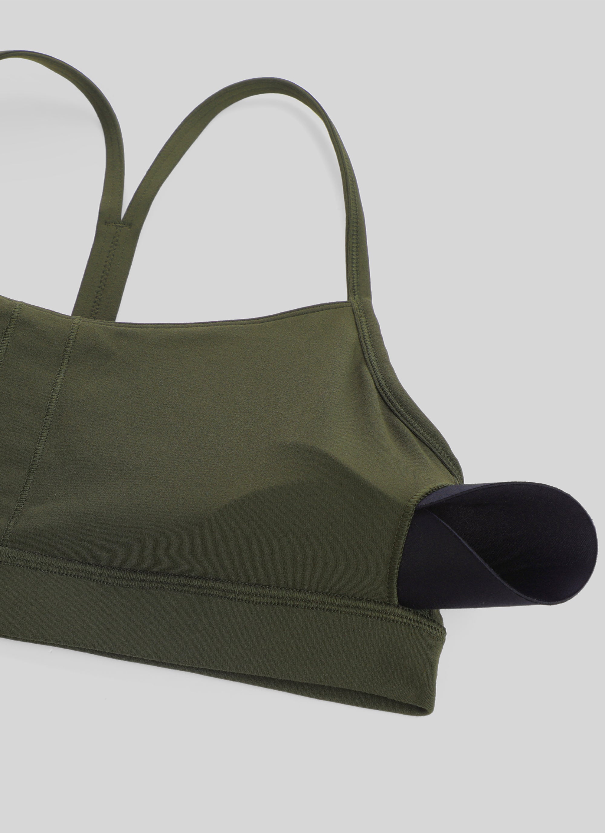 CRZ YOGA Dames Yoga Lichtsteun Butterluxe Sport-bh Y-rug Olijfgroen