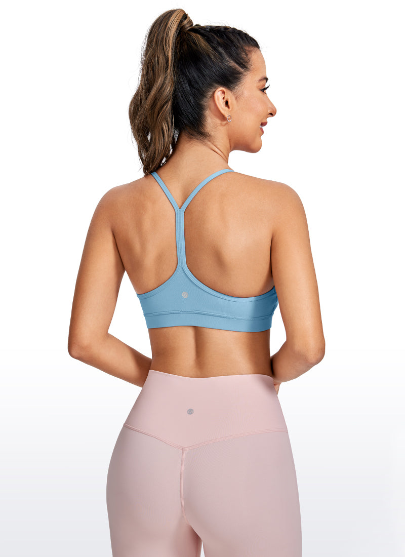 CRZ YOGA Dames Yoga Lichtsteun Butterluxe Sport-bh Y-rug Zuiver Blauw