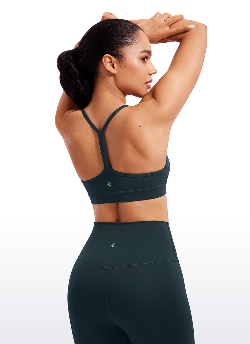 CRZ YOGA Dames Yoga Lichtsteun Butterluxe Sport-bh Y-rug Donker Bosgroen