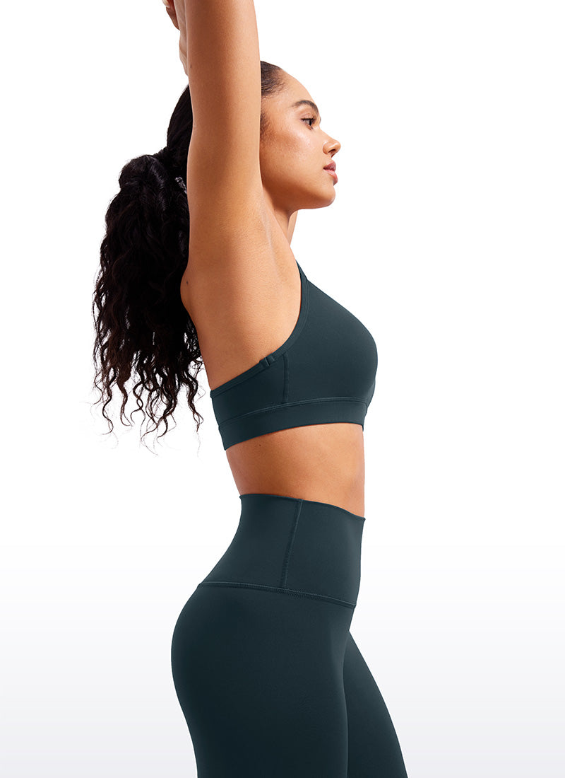 CRZ YOGA Dames Yoga Lichtsteun Butterluxe Sport-bh Y-rug Donker Bosgroen
