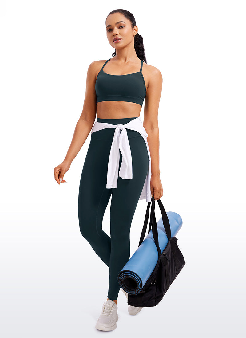 CRZ YOGA Dames Yoga Lichtsteun Butterluxe Sport-bh Y-rug Donker Bosgroen
