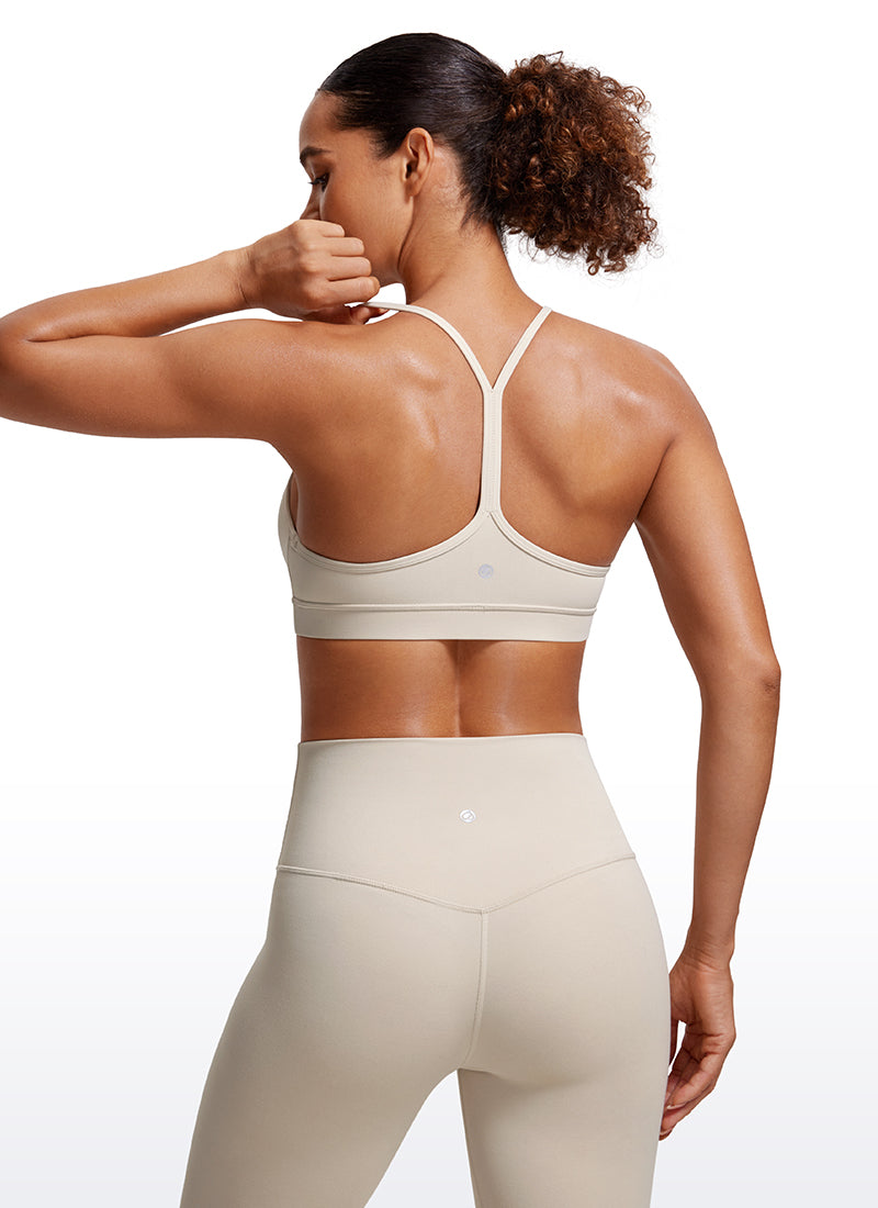 CRZ YOGA Dames Yoga Lichtsteun Butterluxe Sport-bh Y-rug Mojave Tan