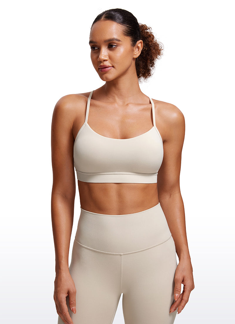 CRZ YOGA Dames Yoga Lichtsteun Butterluxe Sport-bh Y-rug Mojave Tan