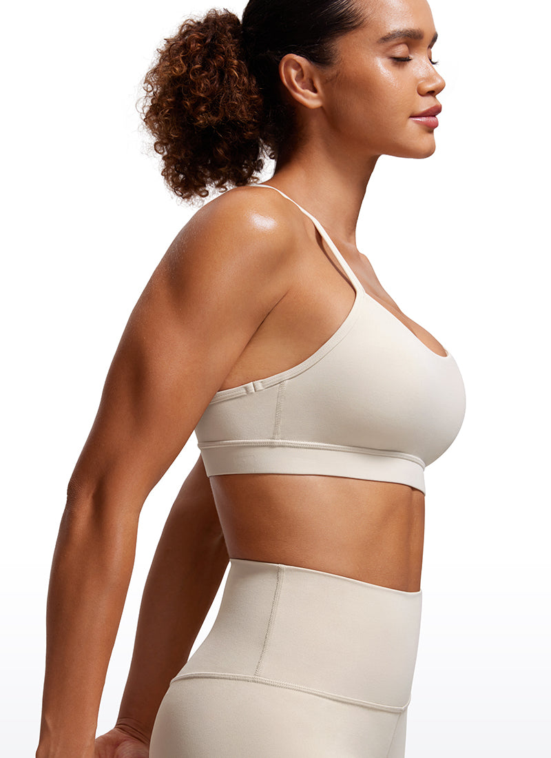 CRZ YOGA Dames Yoga Lichtsteun Butterluxe Sport-bh Y-rug Mojave Tan