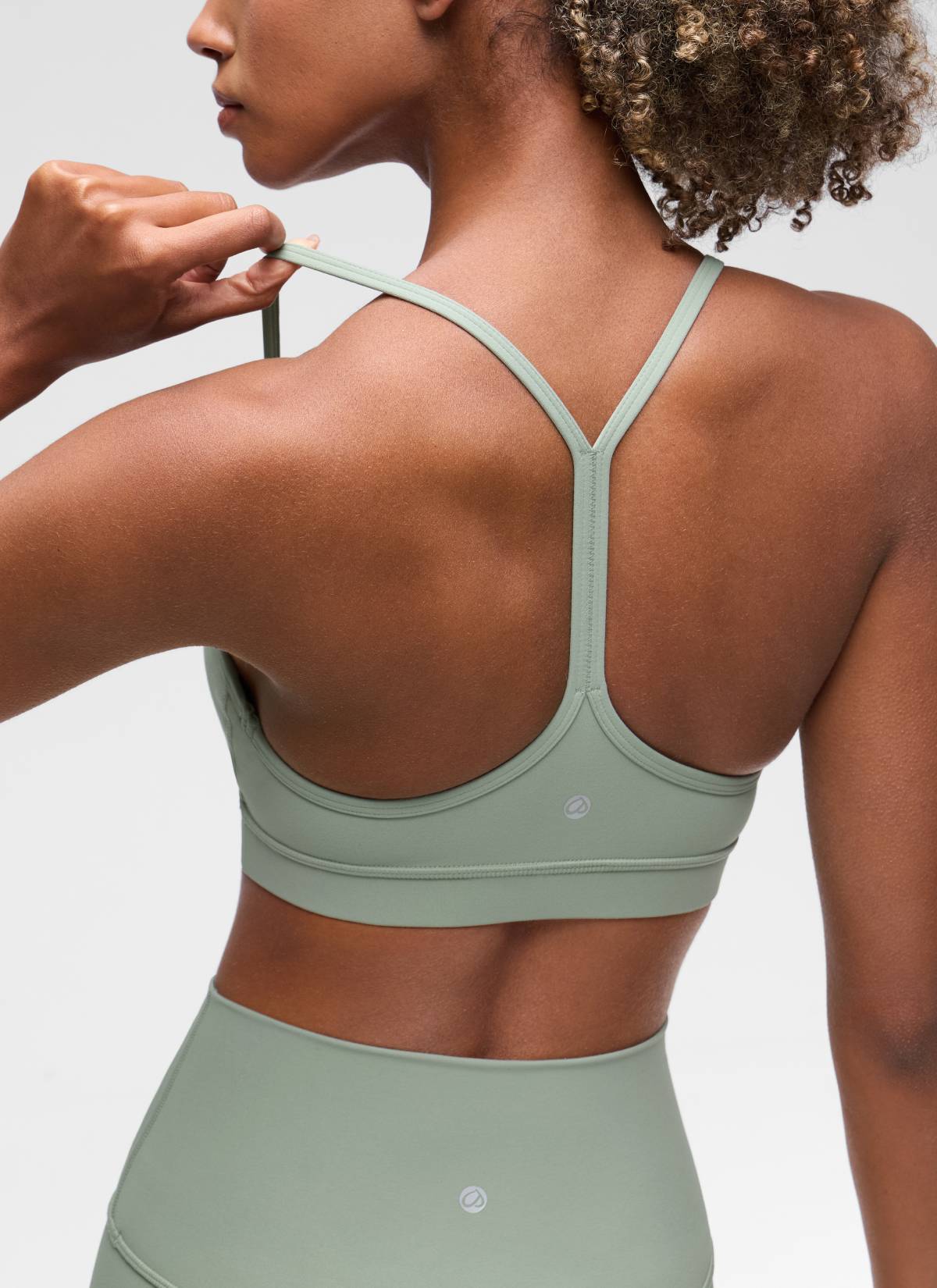 CRZ YOGA Reggiseno sportivo da donna Yoga Sostegno leggero Butterluxe con schiena a Y Verde Palm Court
