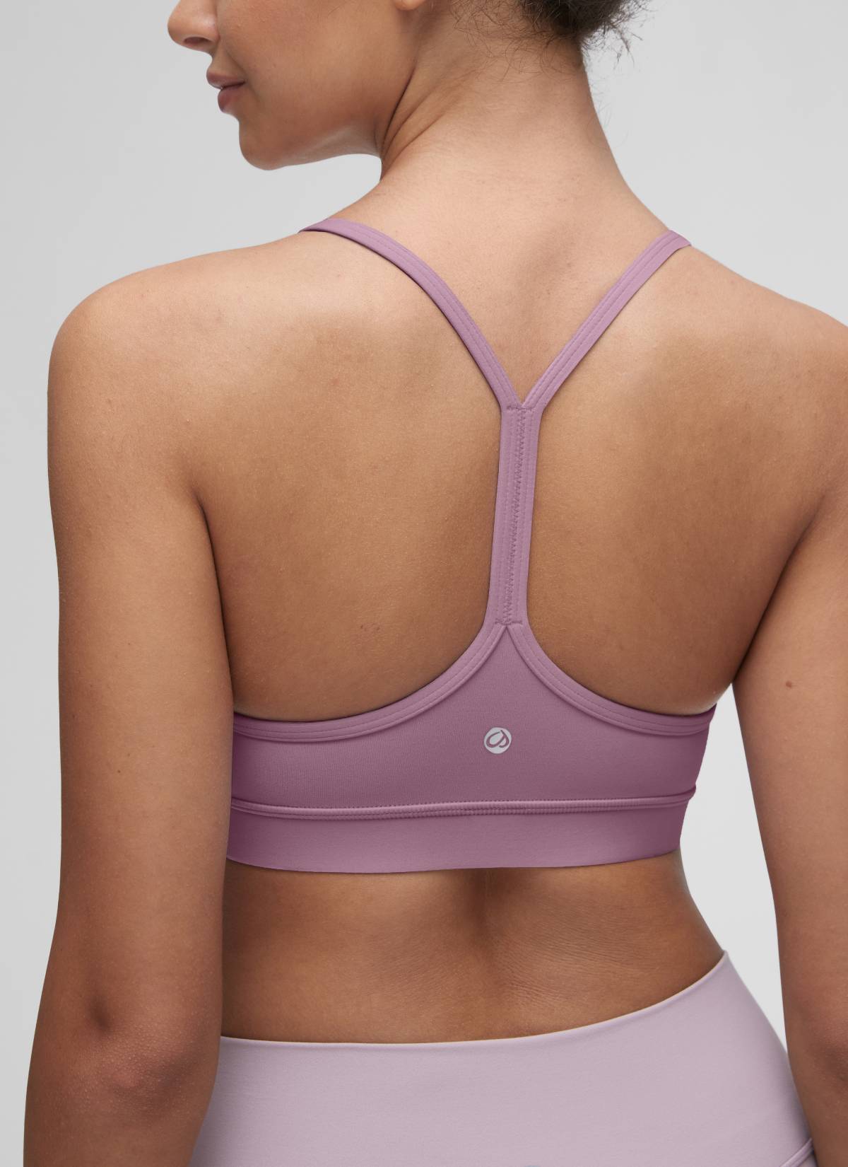 CRZ YOGA Dames Yoga Sportbeha met Lichte Ondersteuning en Y-rug Butterluxe Licht Lavendel