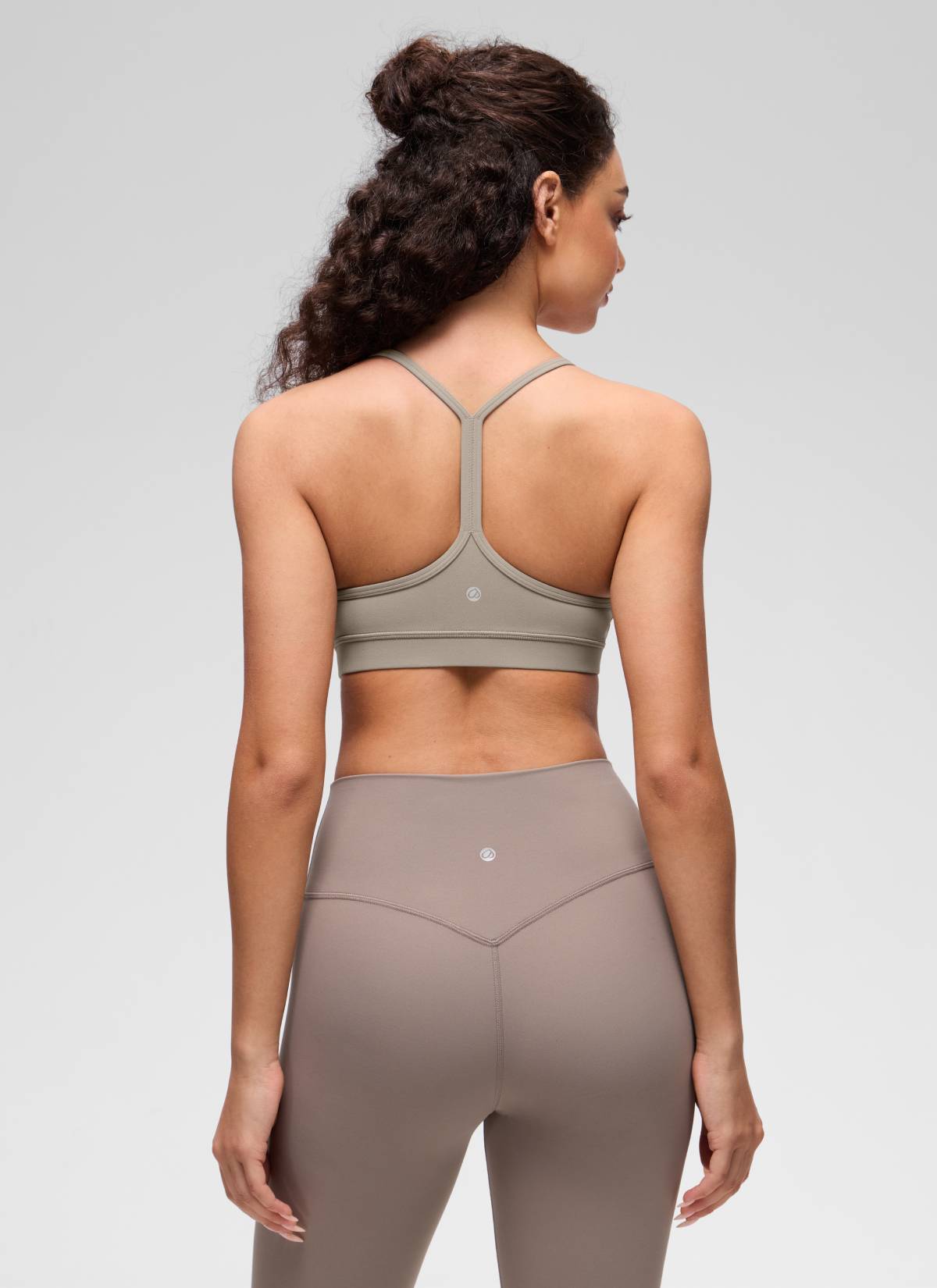CRZ YOGA Naisten Jooga Kevyt tuki Butterluxe Urheiluliivit Y-selkä Warm Ash Grey