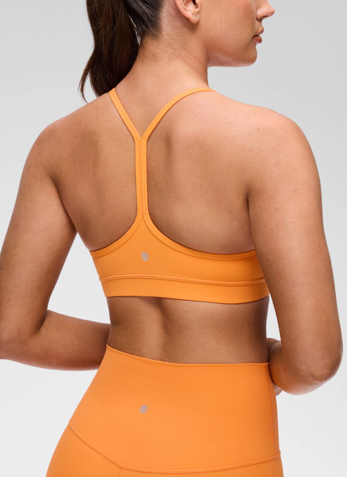 CRZ YOGA Women's Yoga Light Support Butterluxe Sports Bra Y back Tiger Orange @model_info:Brooklyn