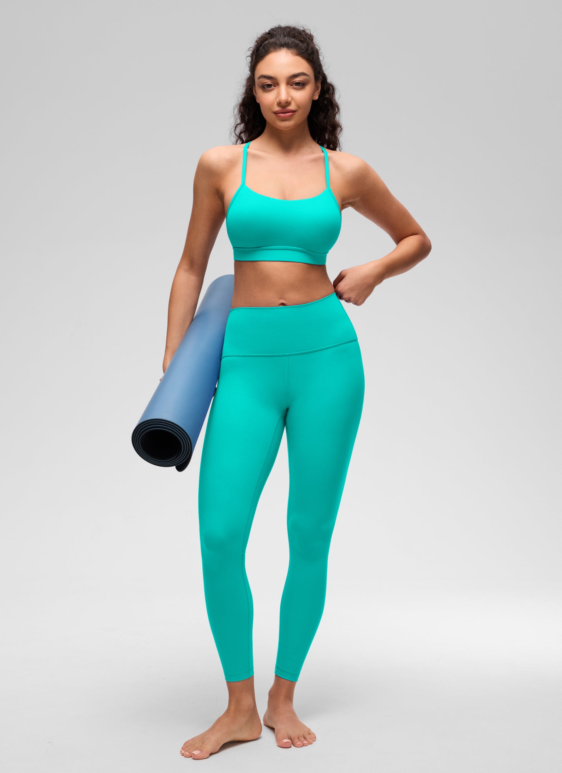CRZ YOGA Naisten Jooga Kevyt tuki Butterluxe Urheiluliivit Y-selkä Tropics Teal