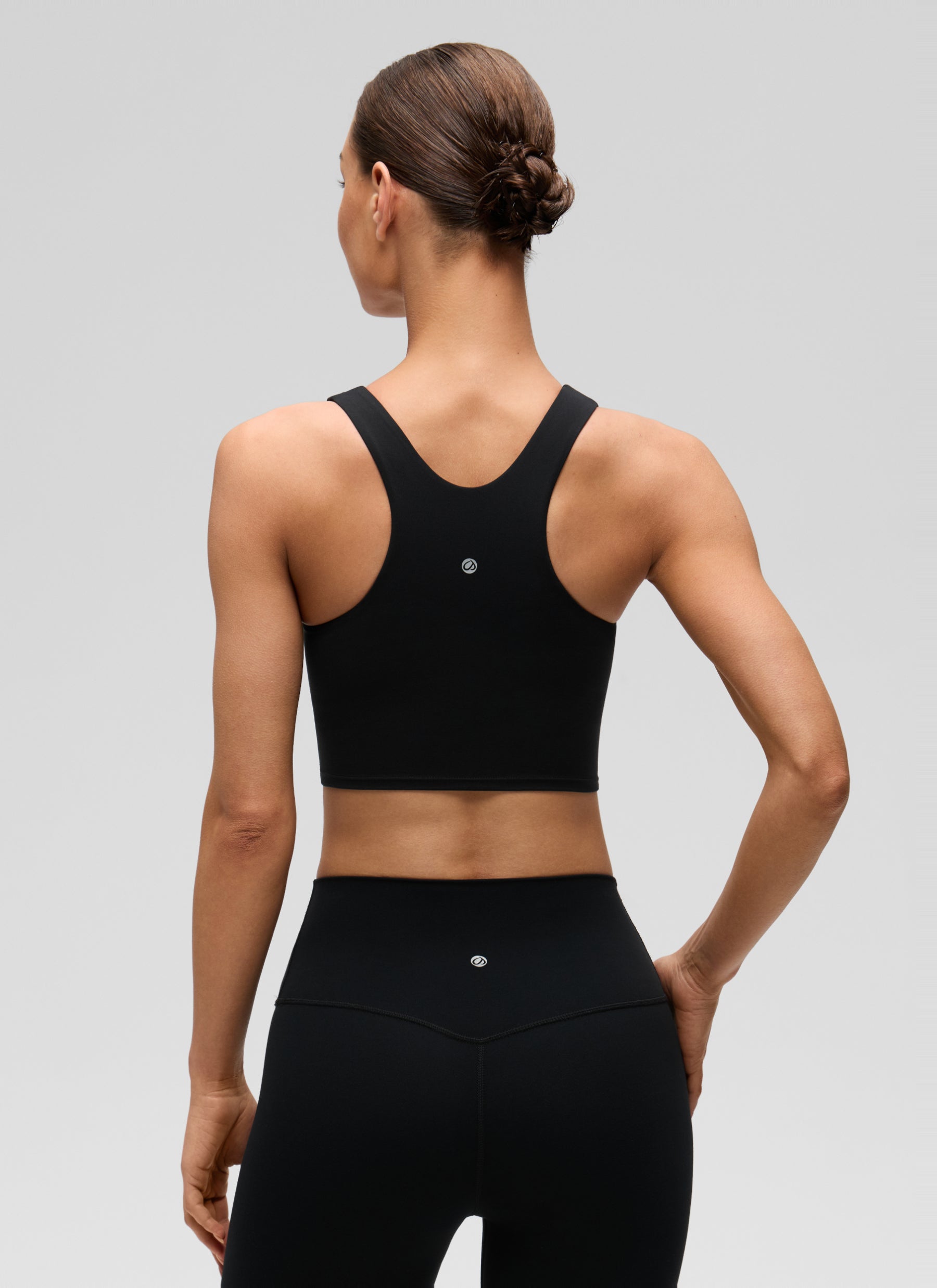 CRZ YOGA  Women's Yoga Low Support Butterluxe Tank High Neck Racerback Black @model_info:K
