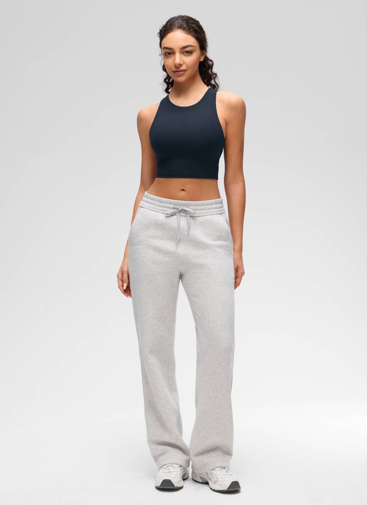 CRZ YOGA  Women's Yoga Low Support Butterluxe Tank High Neck Racerback True Navy @model_info:Anano