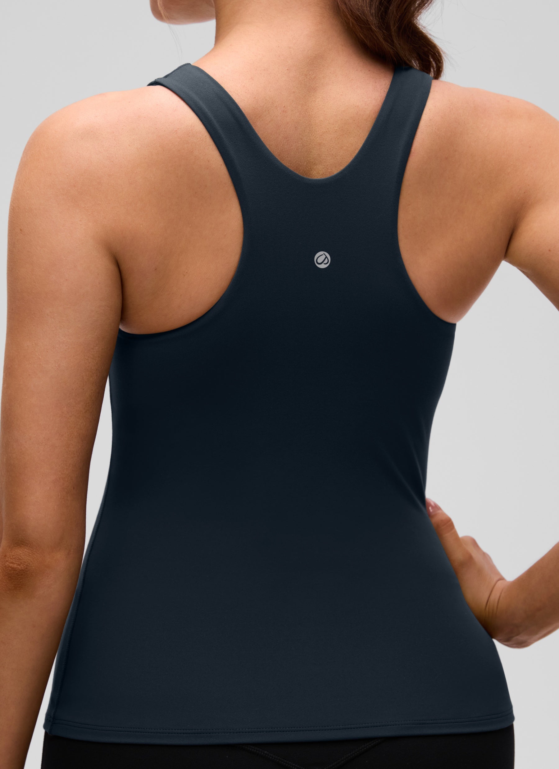 Camiseta de tirantes deportiva de cuello alto con sujetador incorporado Butterluxe para mujer CRZ YOGA True Navy