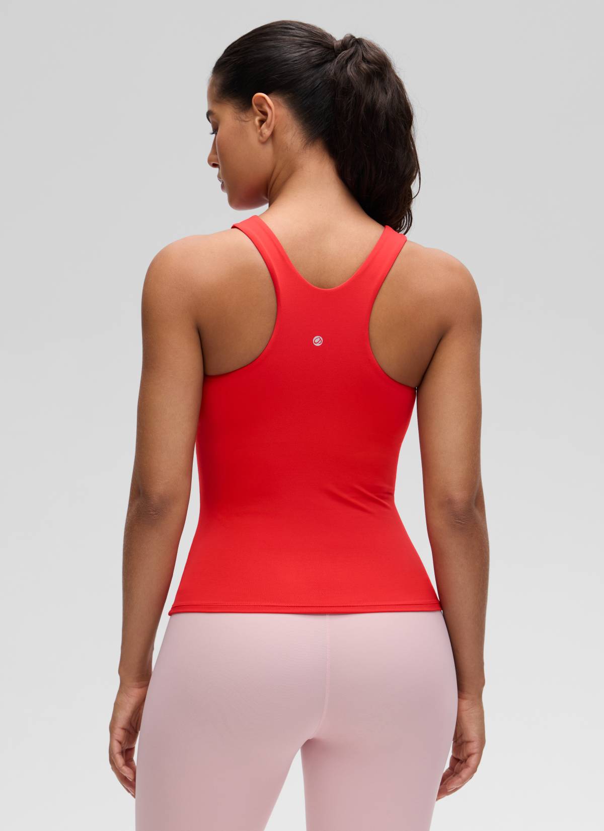 Camiseta de tirantes deportiva de cuello alto con sujetador incorporado Butterluxe para mujer CRZ YOGA Rojo oscuro