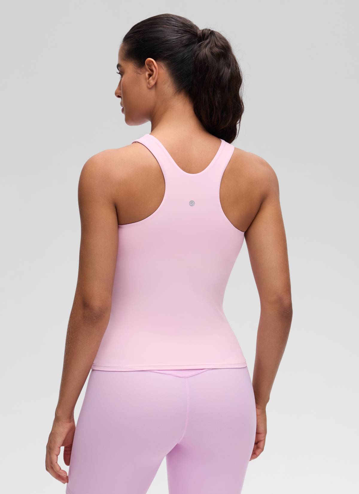 Camiseta de tirantes deportiva de cuello alto con sujetador incorporado Butterluxe para mujer CRZ YOGA Rosa peonía