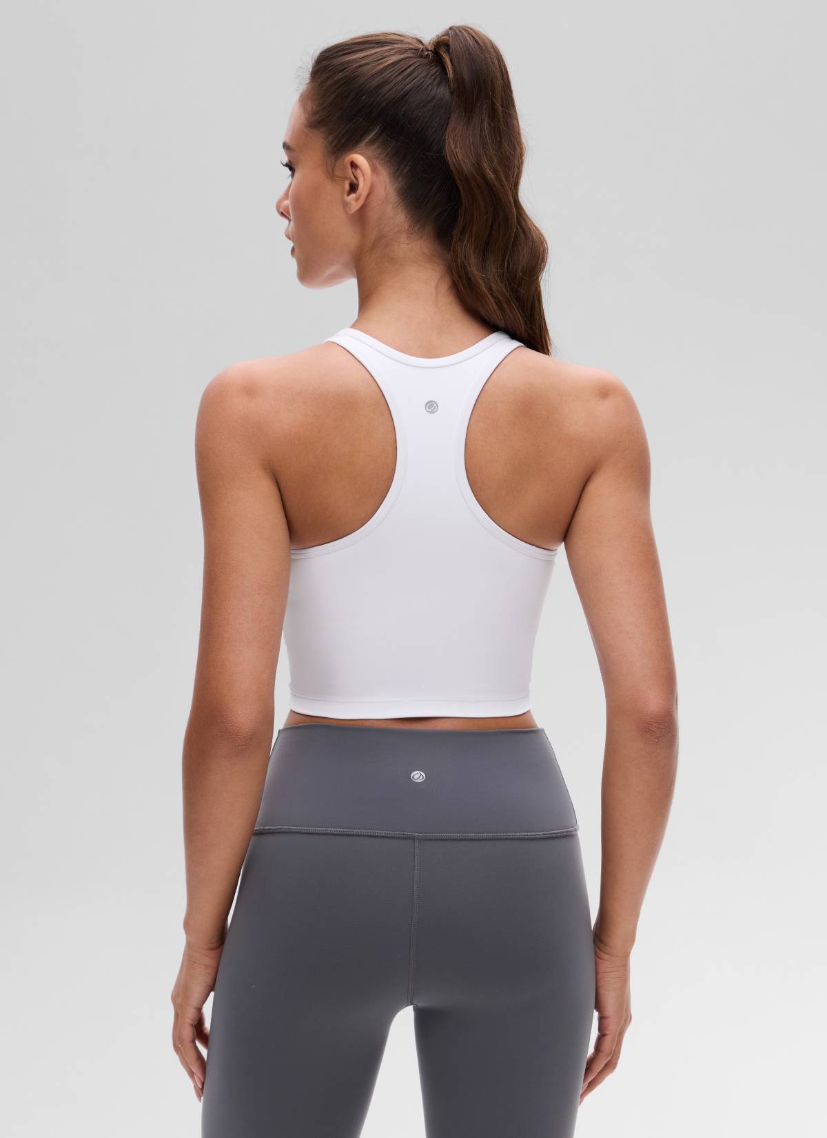 CRZ YOGA da donna Yoga Reggiseno Butterluxe con scollo rotondo e schiena a Y a sostegno leggero Bianco