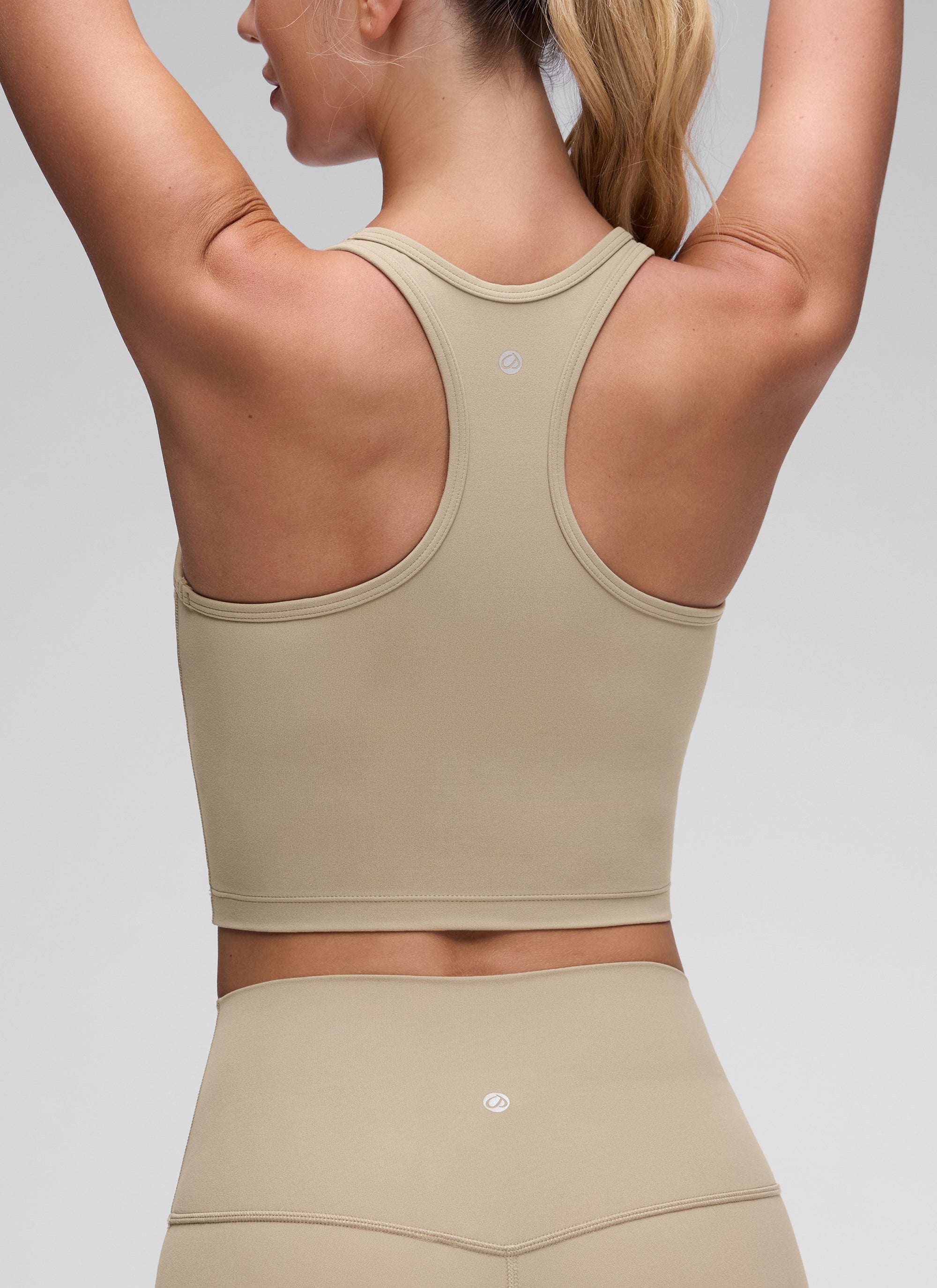 CRZ YOGA Women's Yoga Low support Butterluxe Scoop Neck Bra Y-Back Oak