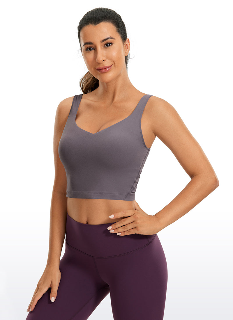 CRZ YOGA Dames Yoga Lang model Butterluxe Sportbeha met lichte ondersteuning U-rug Tornado