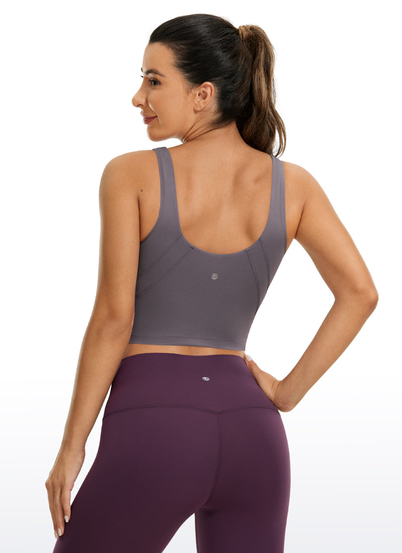 CRZ YOGA Dames Yoga Lang model Butterluxe Sportbeha met lichte ondersteuning U-rug Tornado