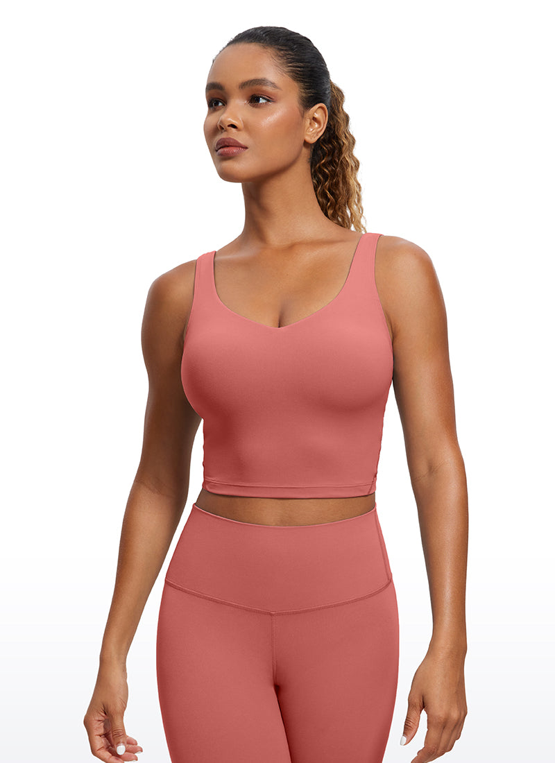 CRZ YOGA Dames Yoga Low Support Butterluxe Longline Bra U-back Briar Rose