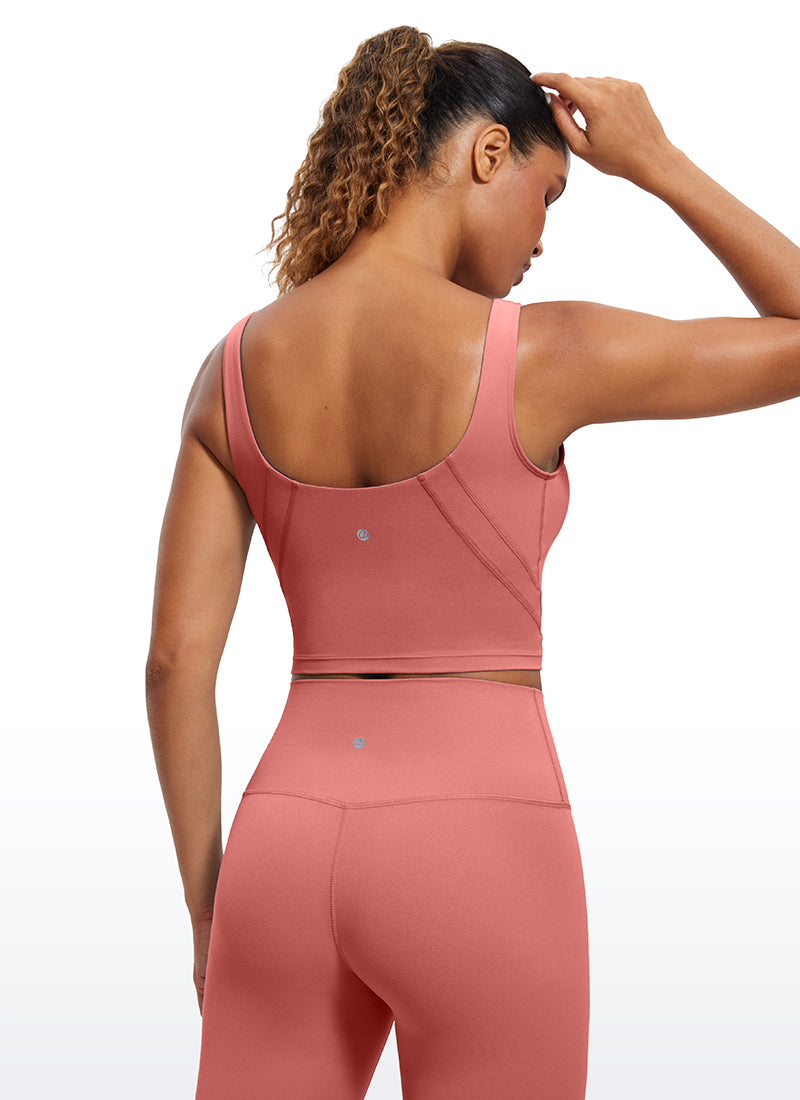 CRZ YOGA Dames Yoga Low Support Butterluxe Longline Bra U-back Briar Rose
