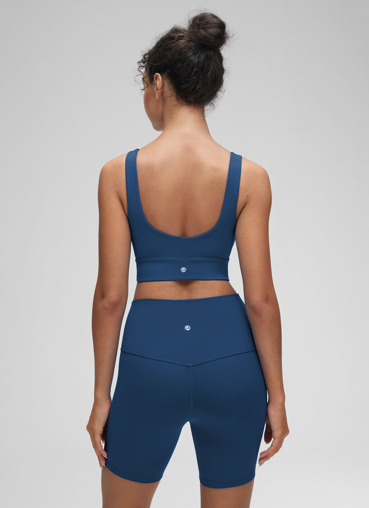 CRZ YOGA Women's Yoga Low Support Butterluxe Sport Bra U Back Longline French Navy @model_info:Anano
