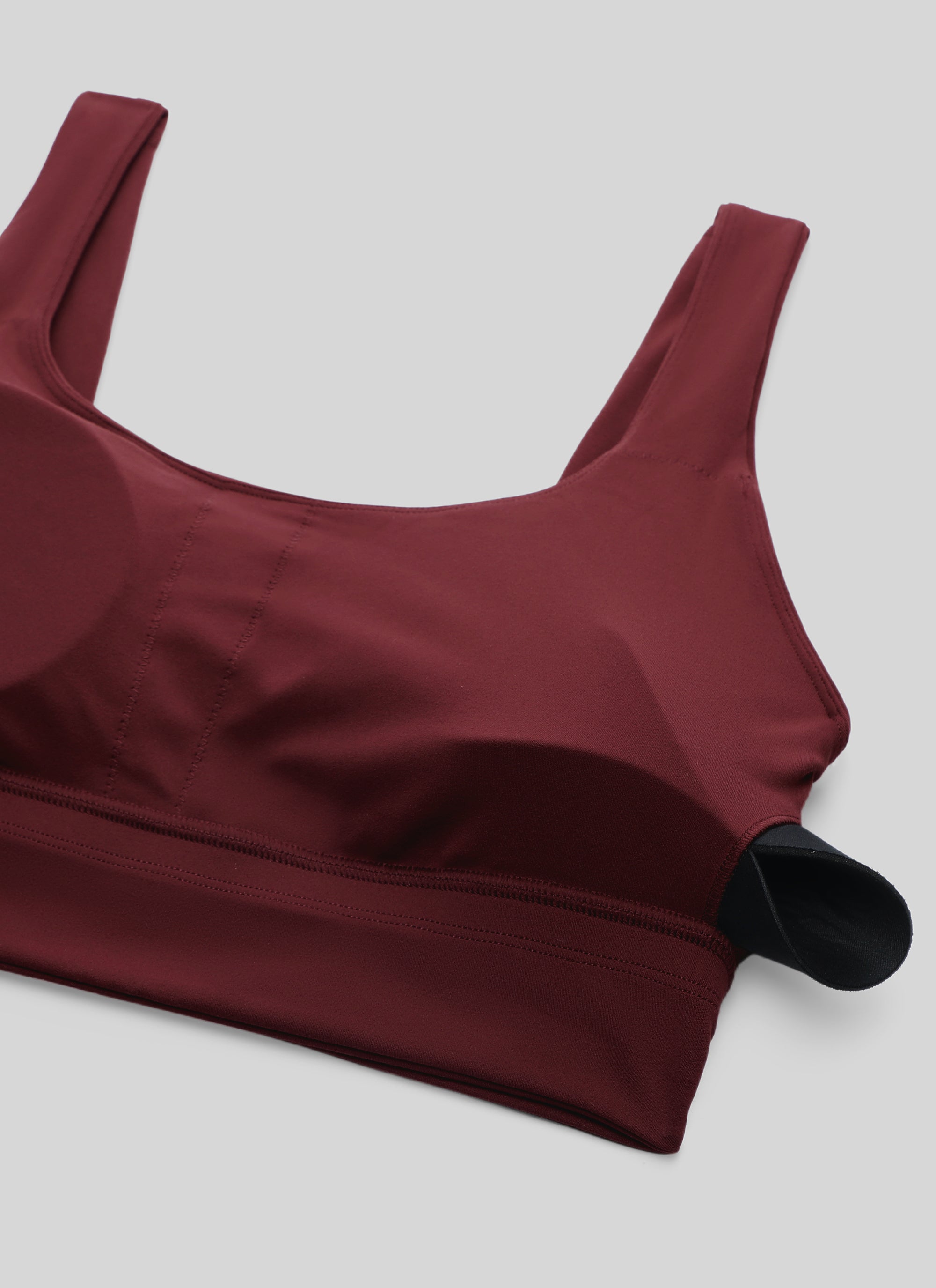 CRZ YOGA Women's Yoga Low Support Butterluxe Sport Bra U Back Longline Red Merlot @model_info:NEW