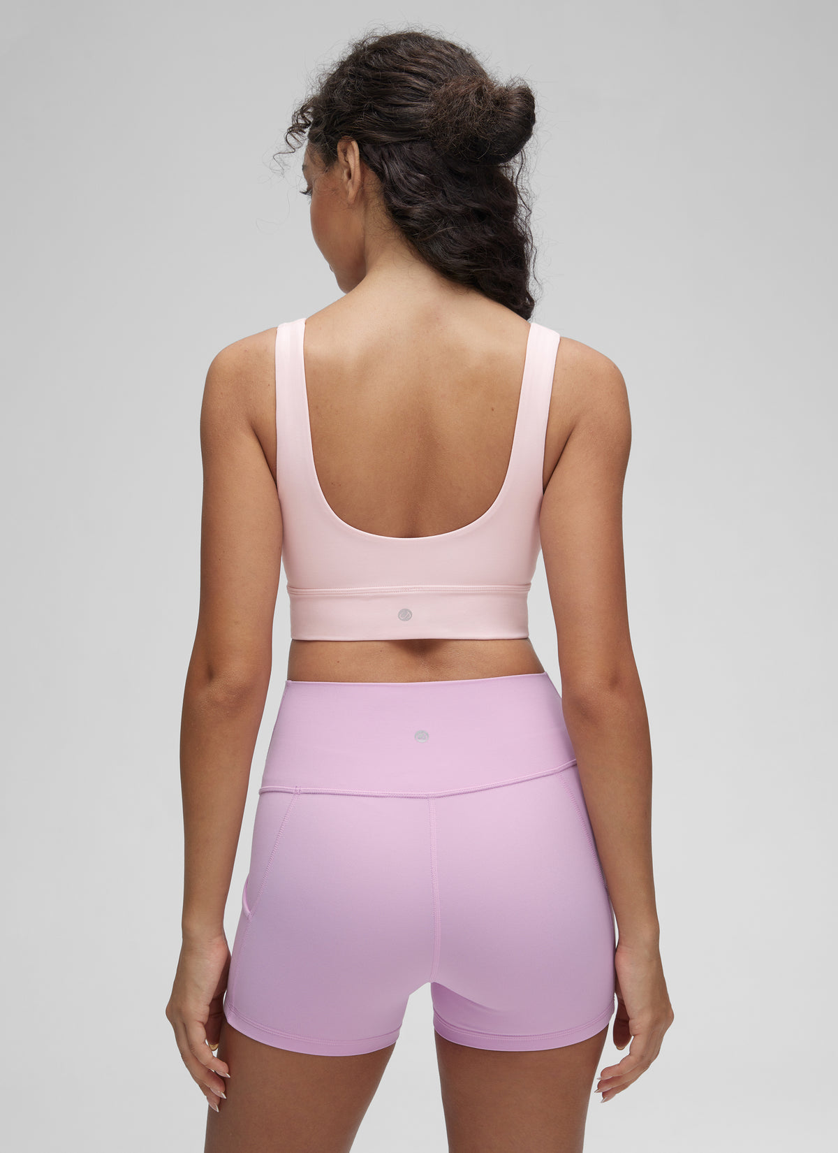 CRZ YOGA Women's Yoga Low Support Butterluxe Sport Bra U Back Longline Strawberry Pink @model_info:Anano