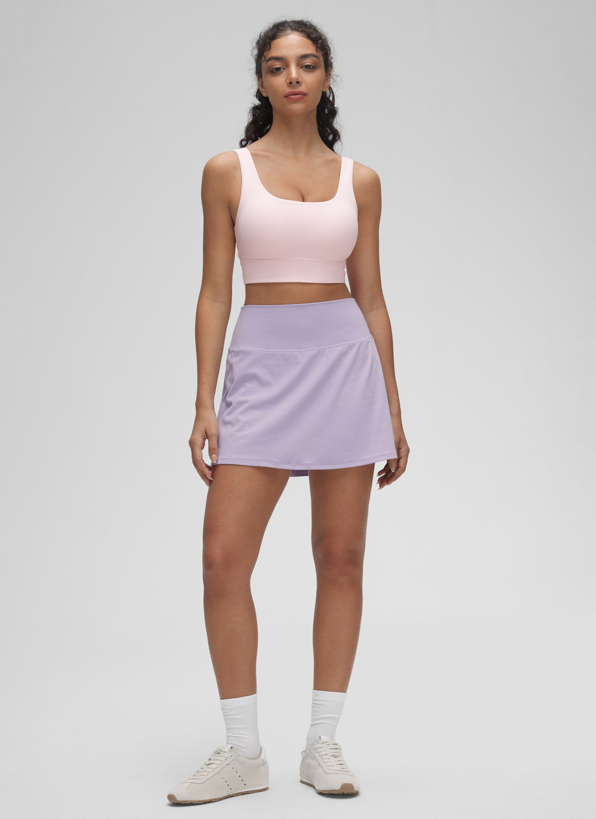 CRZ YOGA Women's Yoga Low Support Butterluxe Sport Bra U Back Longline Strawberry Pink @model_info:Anano