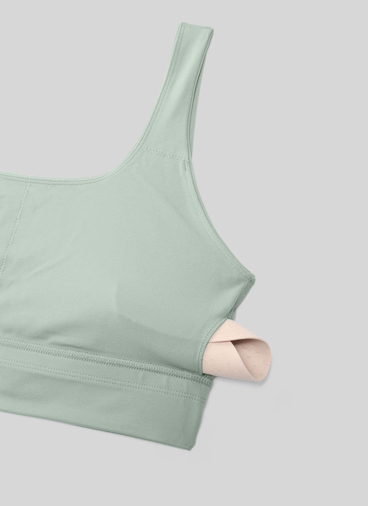 CRZ YOGA Women's Yoga Low Support Butterluxe Sport Bra U Back Longline Green Palm Court @model_info:NEW