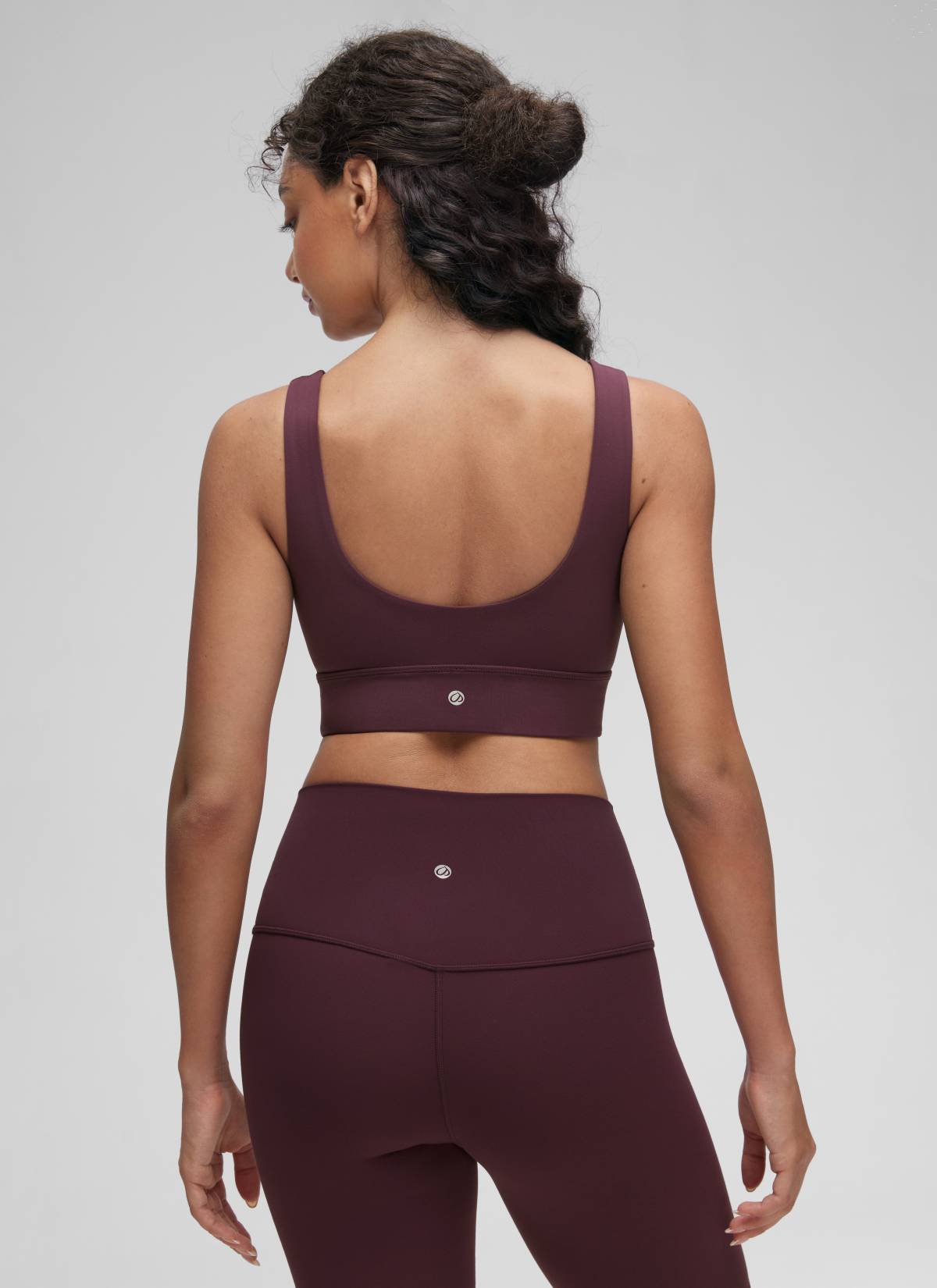 CRZ YOGA Women's Yoga Low Support Butterluxe Sport Bra U Back Longline Ripe Plum @model_info:Anano