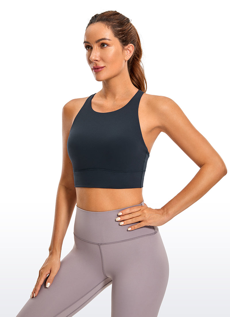 Soutien-gorge d'entraînement Butterluxe à maintien moyen et dos à bretelles pour femme CRZ YOGA True Navy