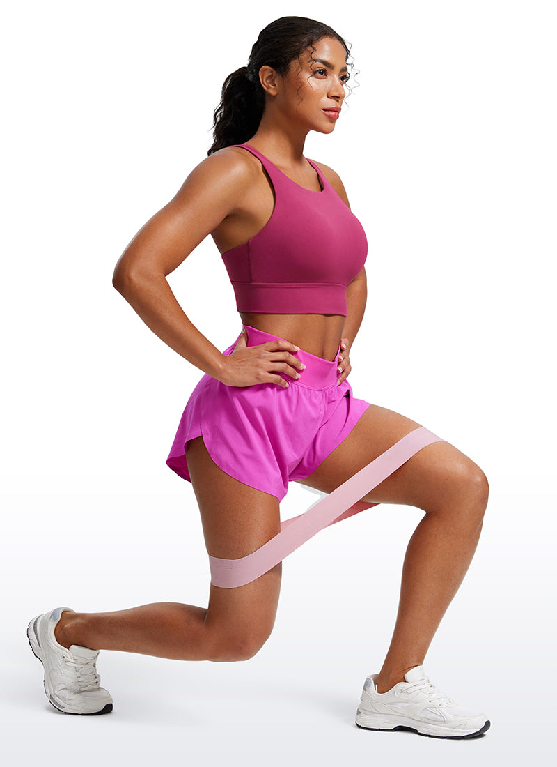 Soutien-gorge d'entraînement Butterluxe à maintien moyen et dos à bretelles CRZ YOGA pour femme, Mauve Délavé