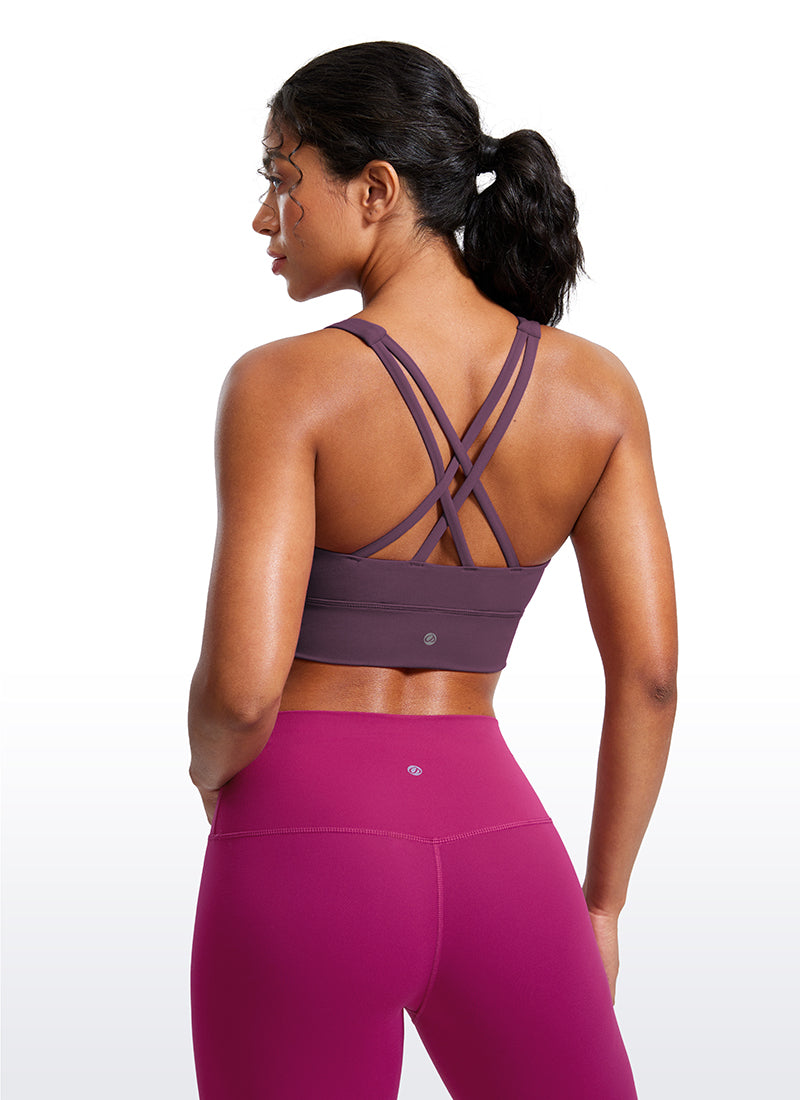 Soutien-gorge d'entraînement Butterluxe à maintien moyen et dos à bretelles pour femme CRZ YOGA Grape Thistle Purple