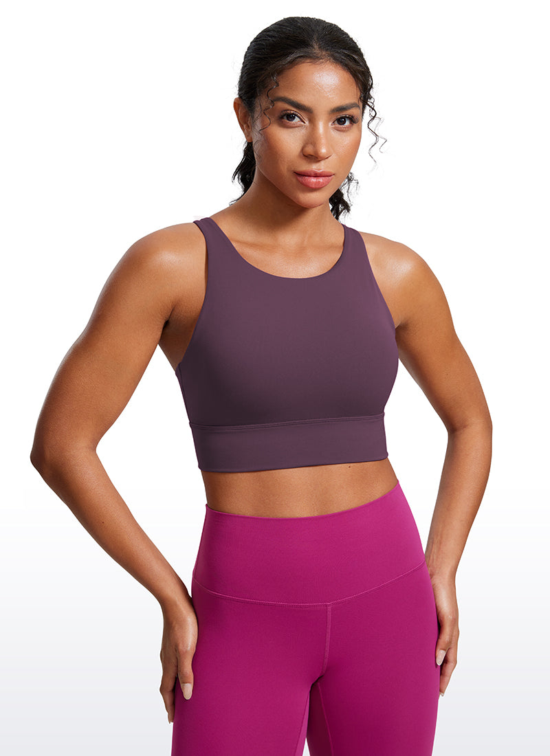 Soutien-gorge d'entraînement Butterluxe à maintien moyen et dos à bretelles pour femme CRZ YOGA Grape Thistle Purple
