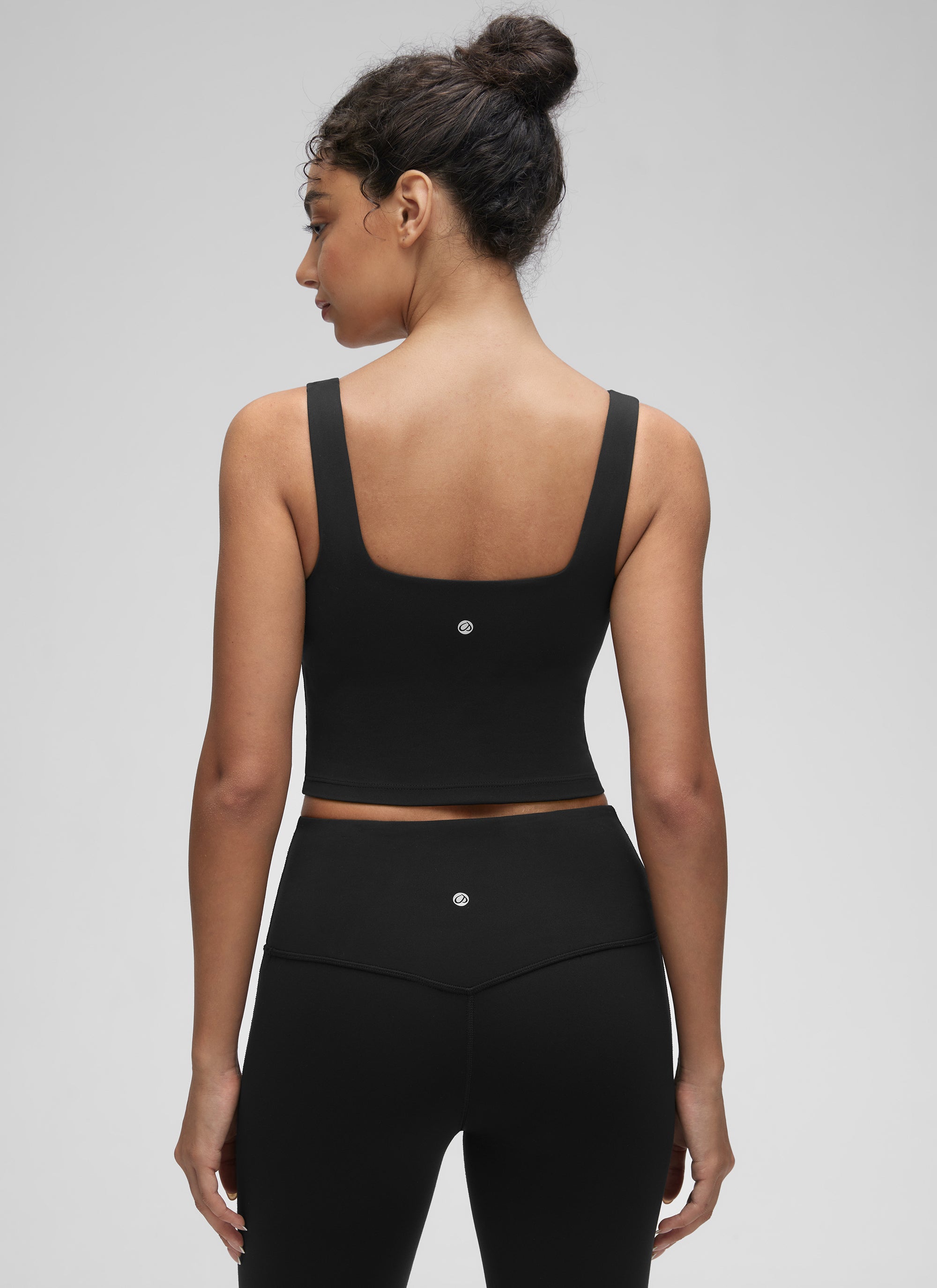 CRZ YOGA Reggiseno Lungo da Yoga da Donna Butterluxe a Basso Impatto con Scollo Quadrato Nero