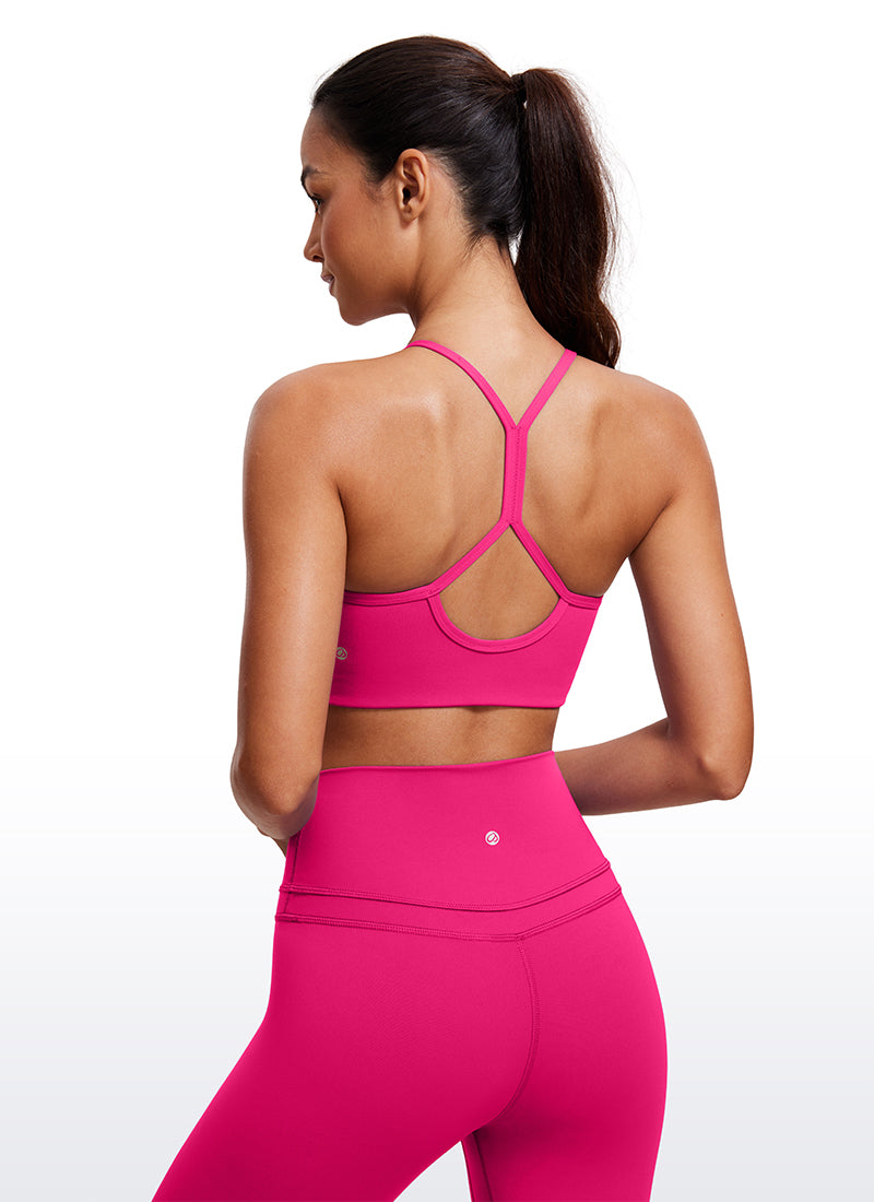 Soutien-gorge de sport Butterluxe à col montant et dos nageur en Y pour femme à fines bretelles Rose Granita