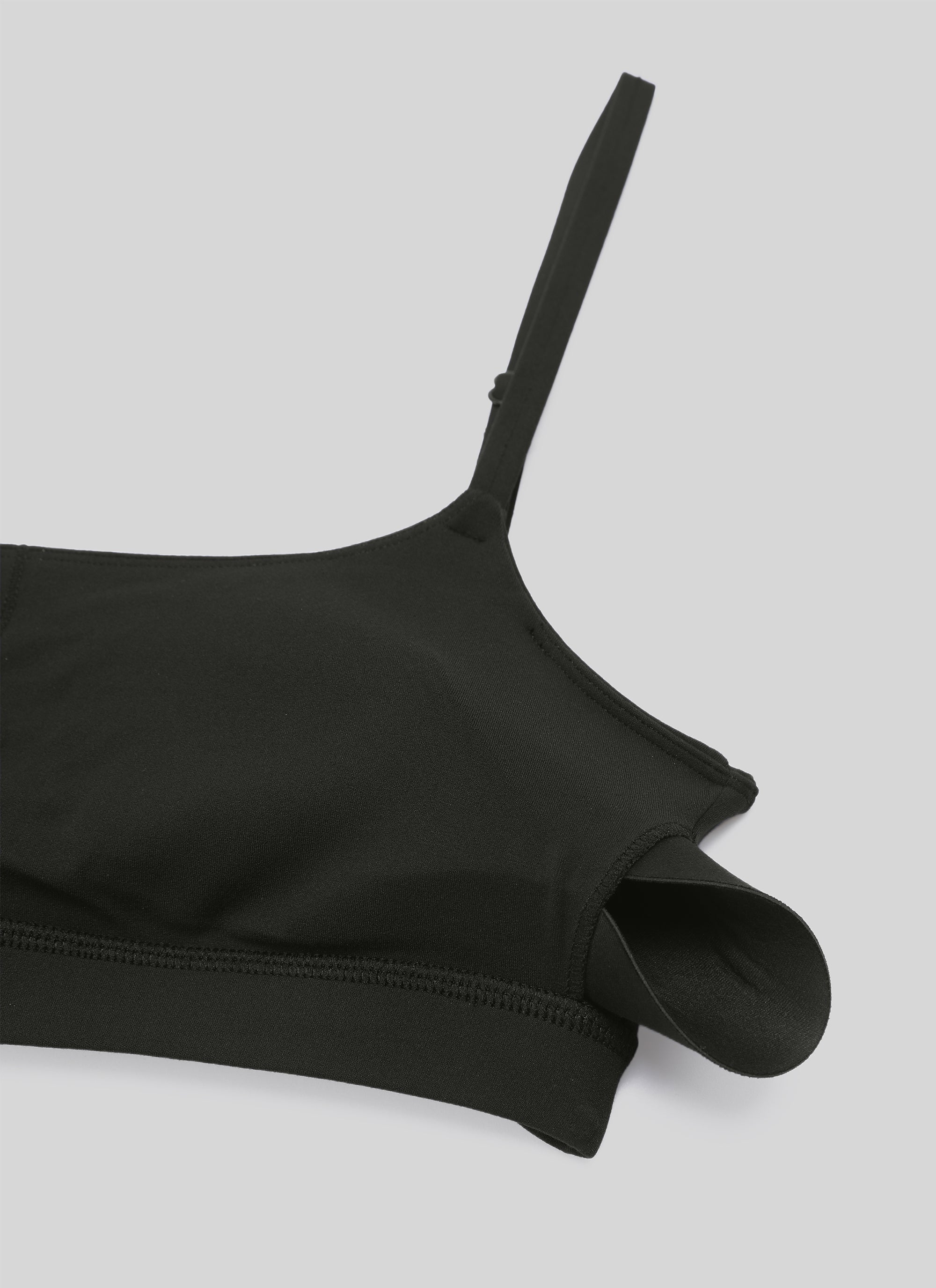 CRZ YOGA Reggiseno con scollo rotondo e spalline sottili regolabili Butterluxe da donna Nero