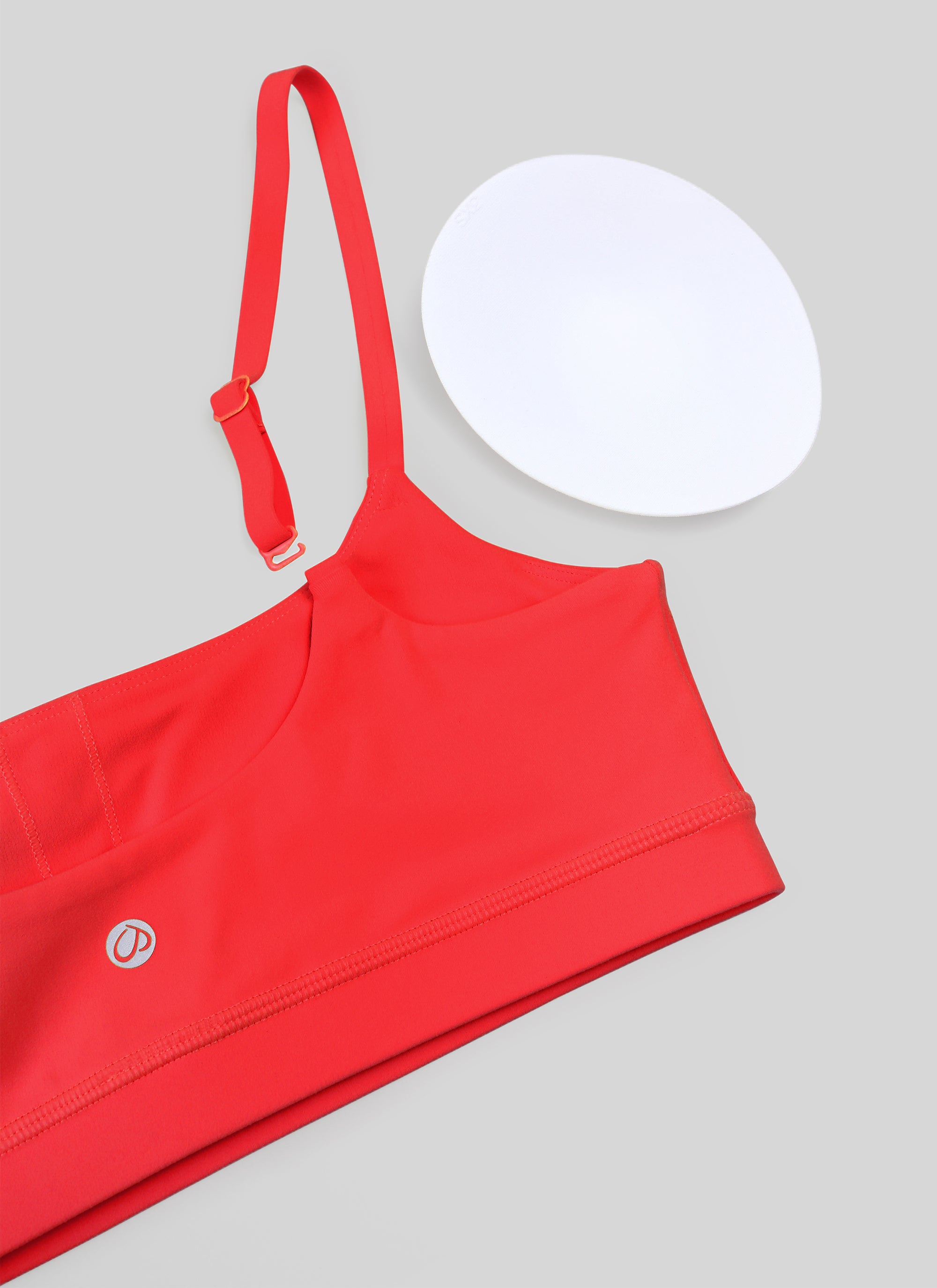 CRZ YOGA Reggiseno con scollo rotondo e spalline sottili regolabili Butterluxe da donna Rosso Scuro