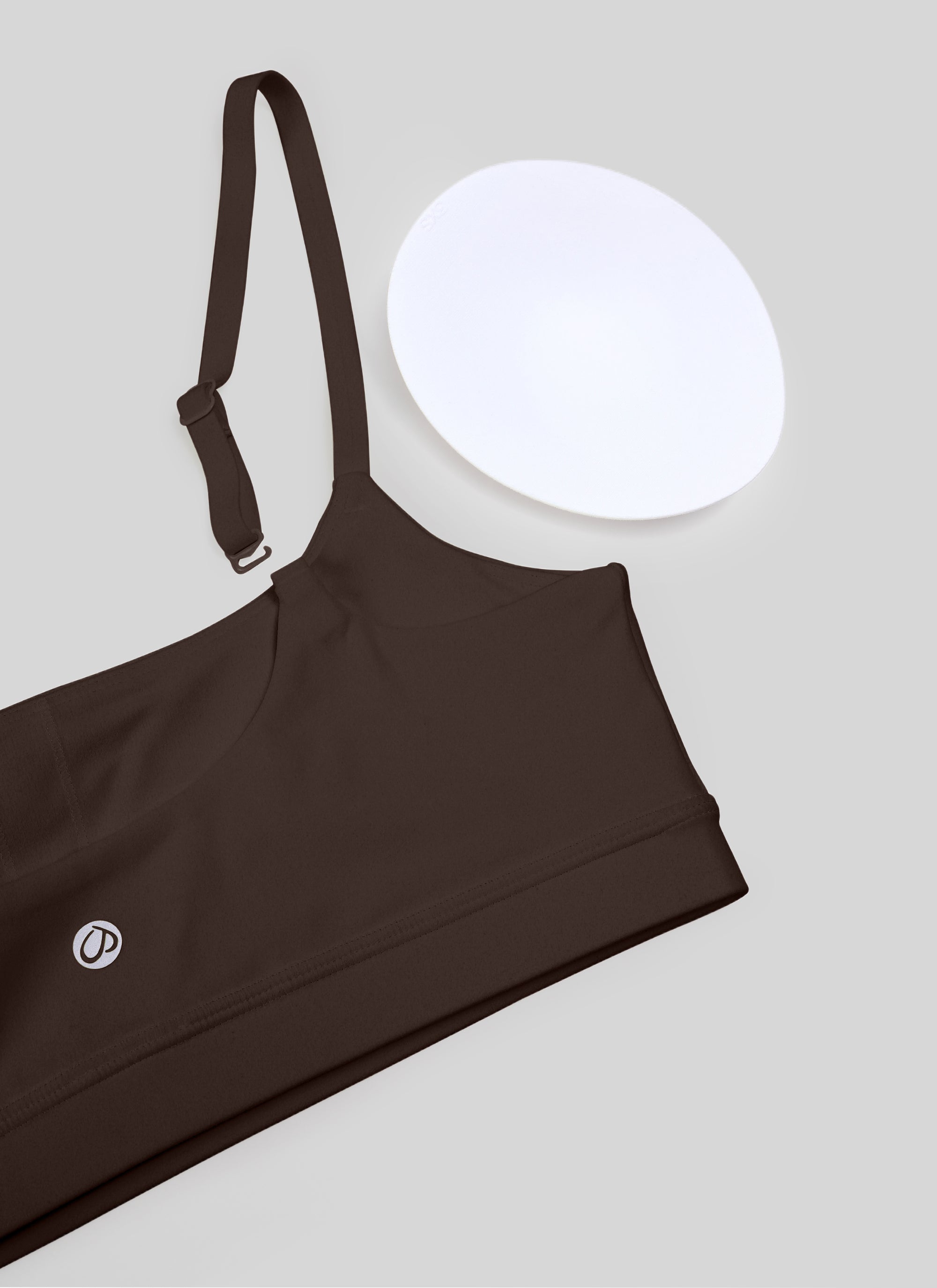 CRZ YOGA Reggiseno con scollo rotondo e spalline sottili regolabili Butterluxe da donna Hot Fudge Brown