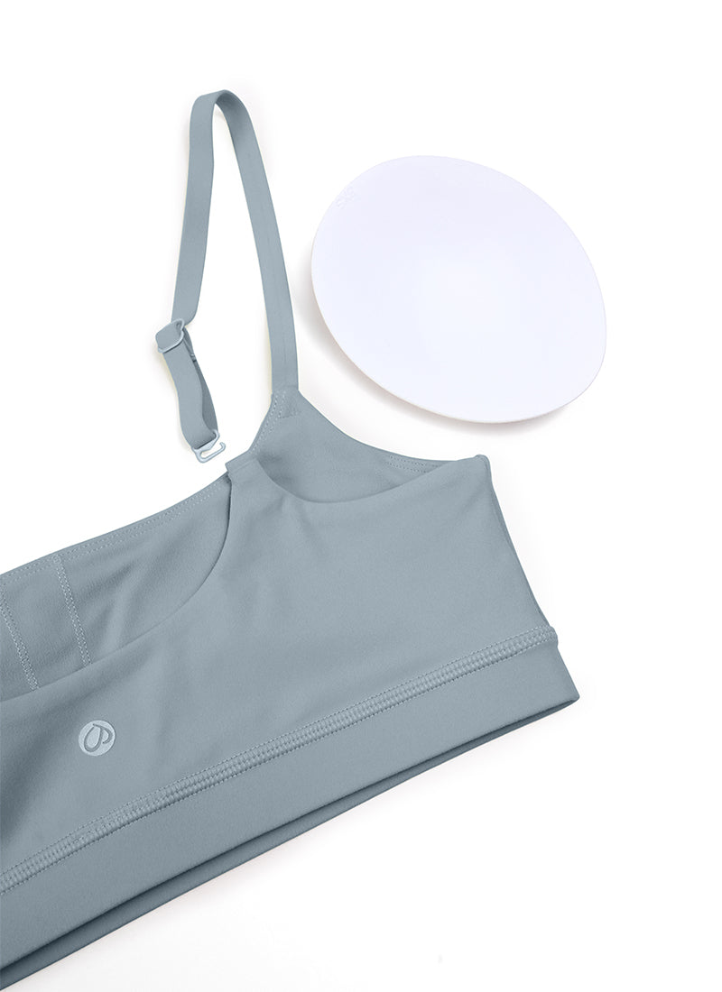 CRZ YOGA Reggiseno con scollo rotondo e spalline sottili regolabili Butterluxe da donna Blu Belgio