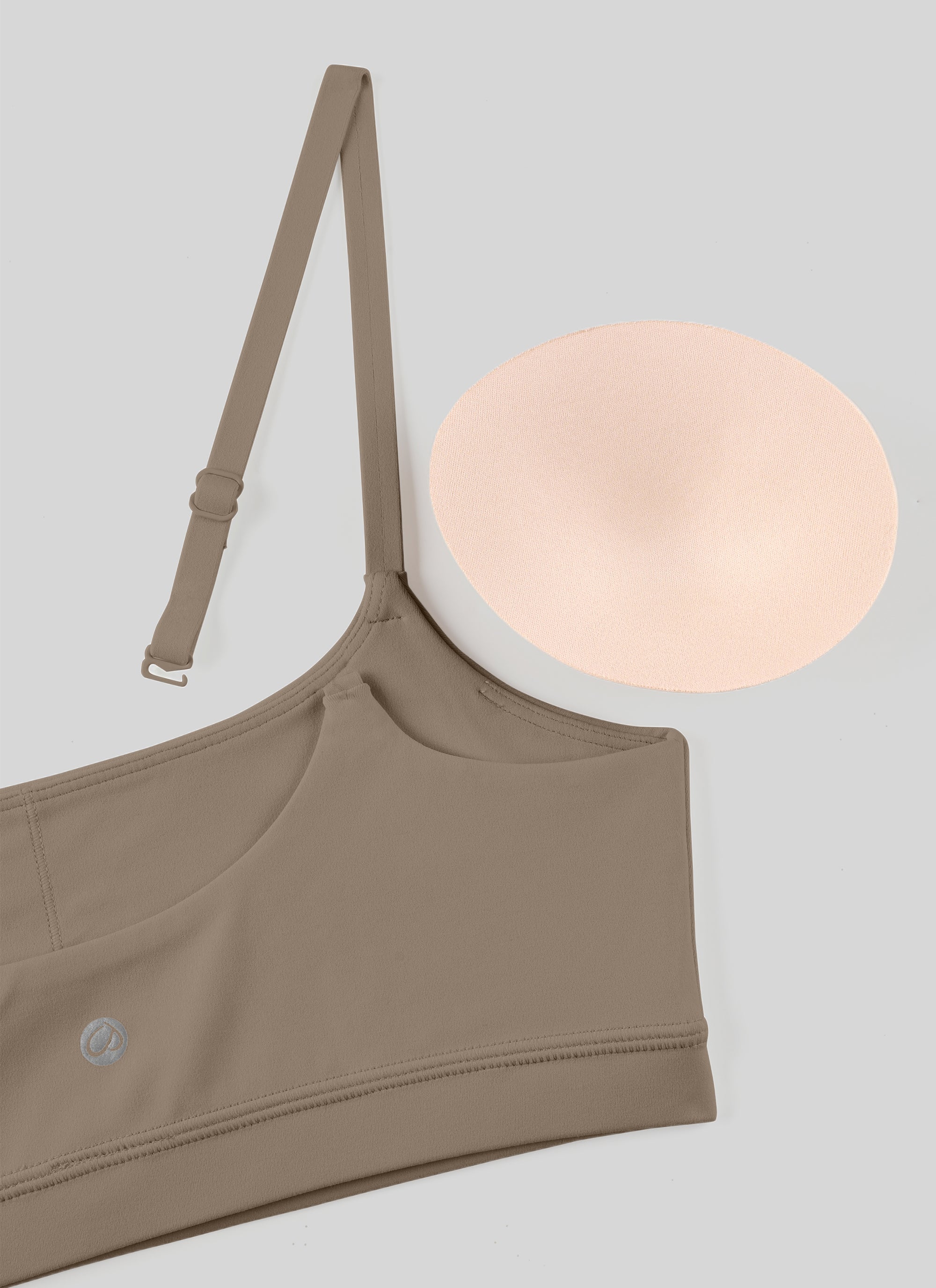 CRZ YOGA Reggiseno con scollo rotondo e spalline sottili regolabili Butterluxe da donna Grigio Nomade
