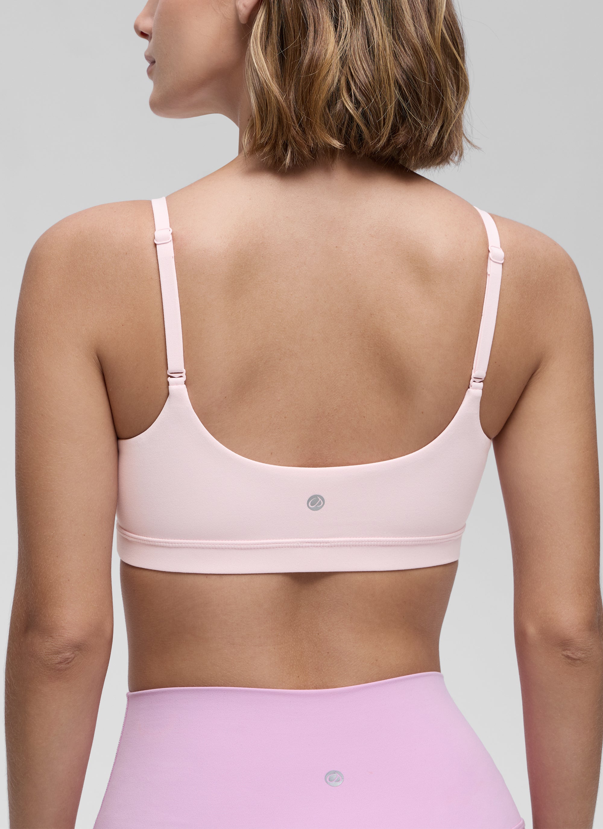 CRZ YOGA Reggiseno con scollo rotondo e spalline sottili regolabili Butterluxe da donna Rosa Fragola