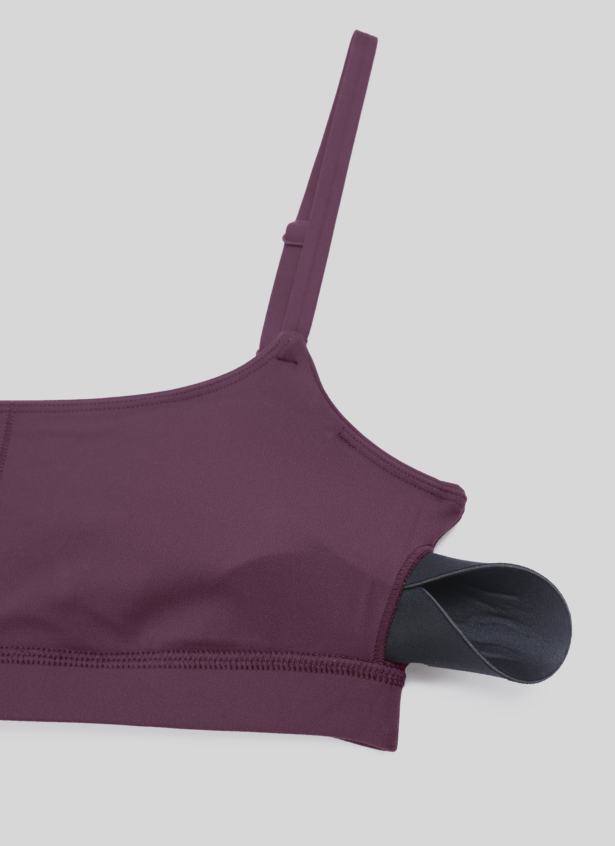 CRZ YOGA Reggiseno con scollo rotondo e spalline sottili regolabili Butterluxe da donna Viola Cardo