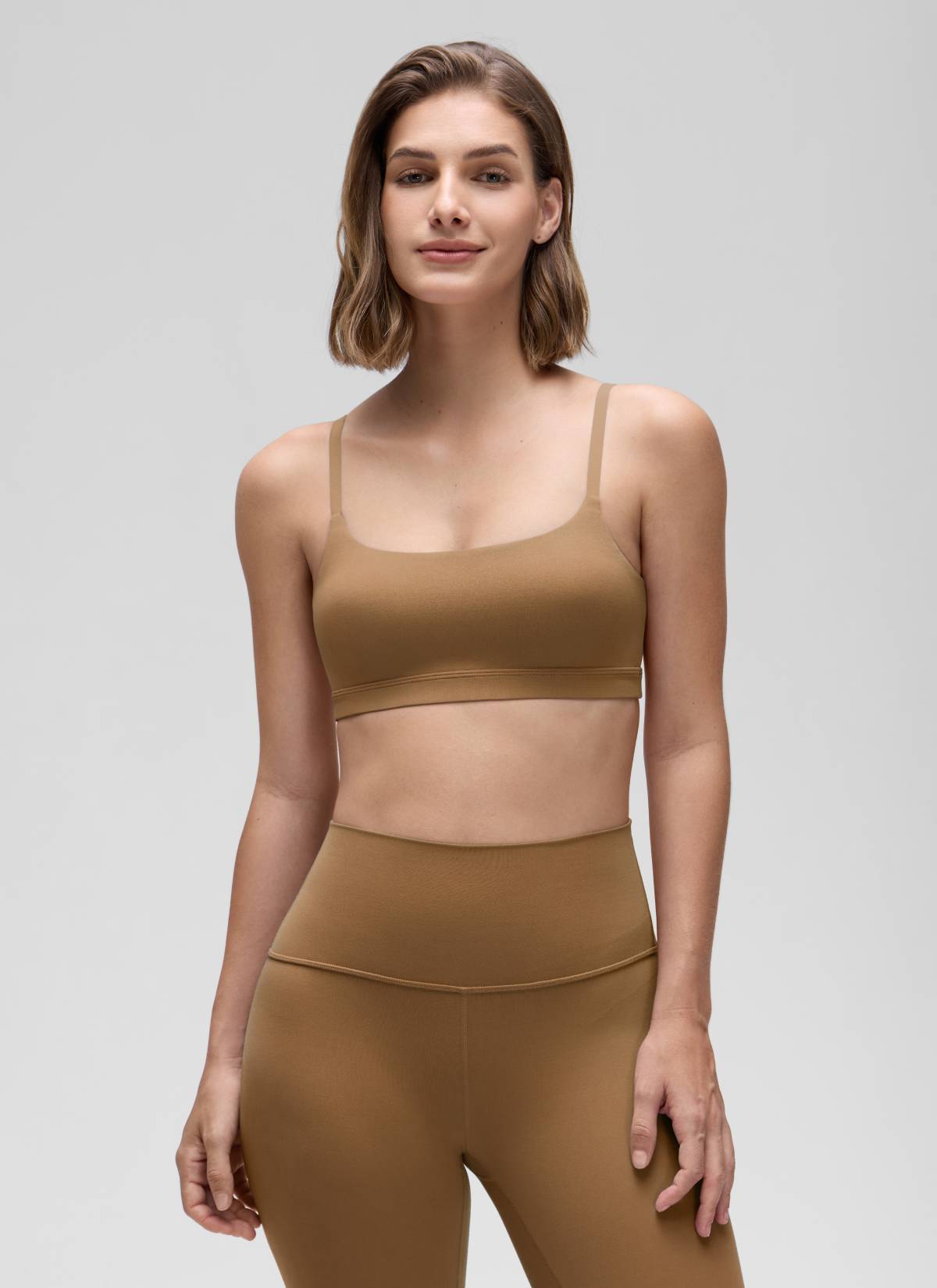 CRZ YOGA Reggiseno Donna Butterluxe con Spalline Sottili Regolabili e Scollo Rotondo Allspice
