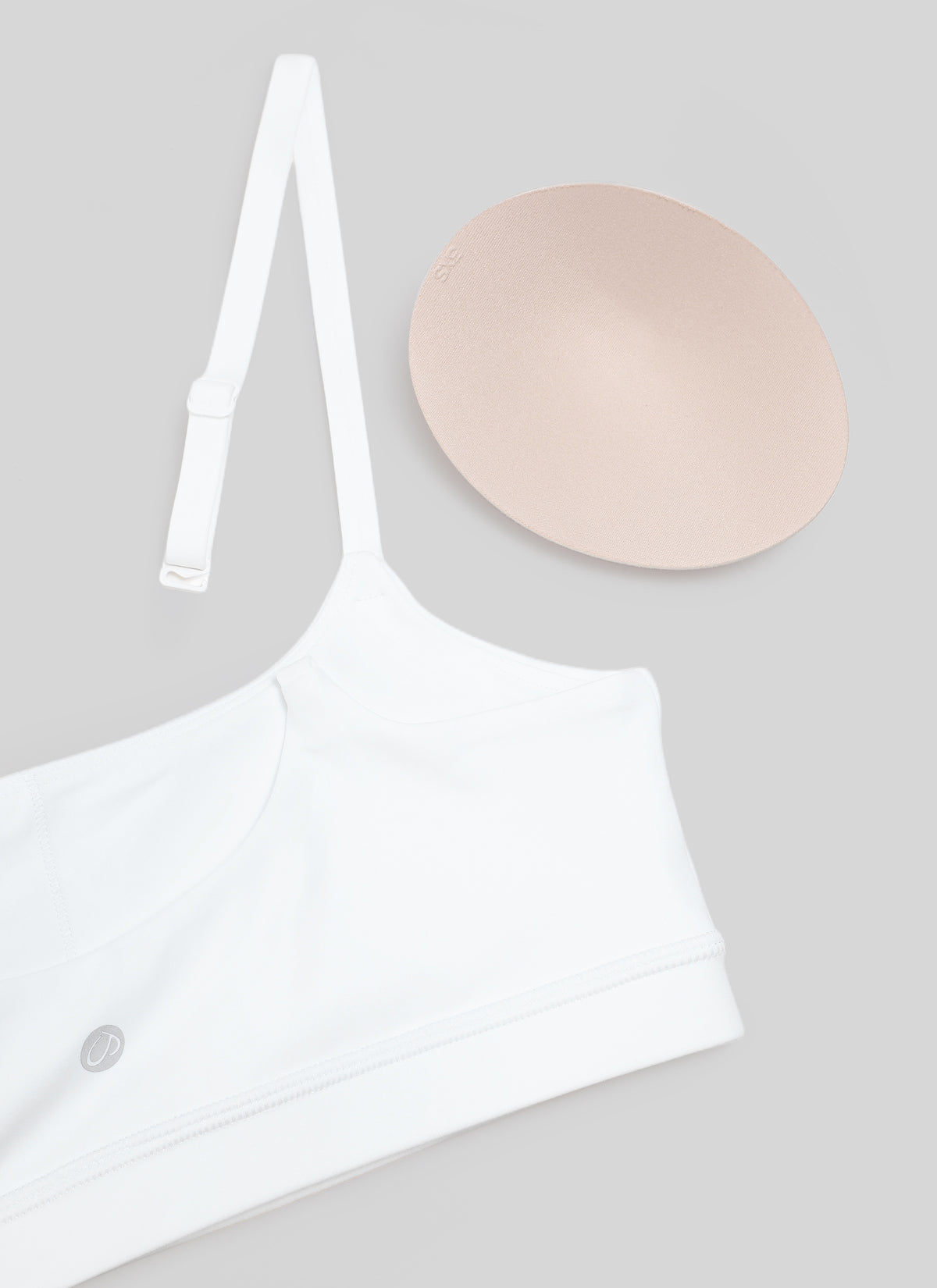 CRZ YOGA Sujetador de tirantes finos ajustables con cuello redondo Butterluxe para mujer Blanco