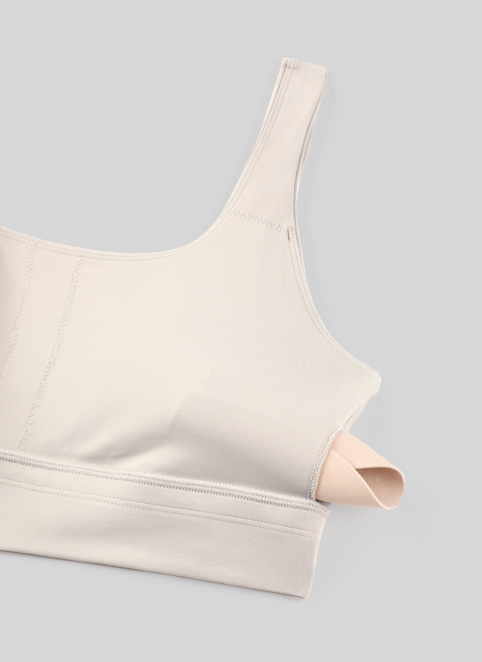 CRZ YOGA Women's Yoga Low Support Butterluxe Sport Bra U Back Longline Mojave Tan @model_info:M
