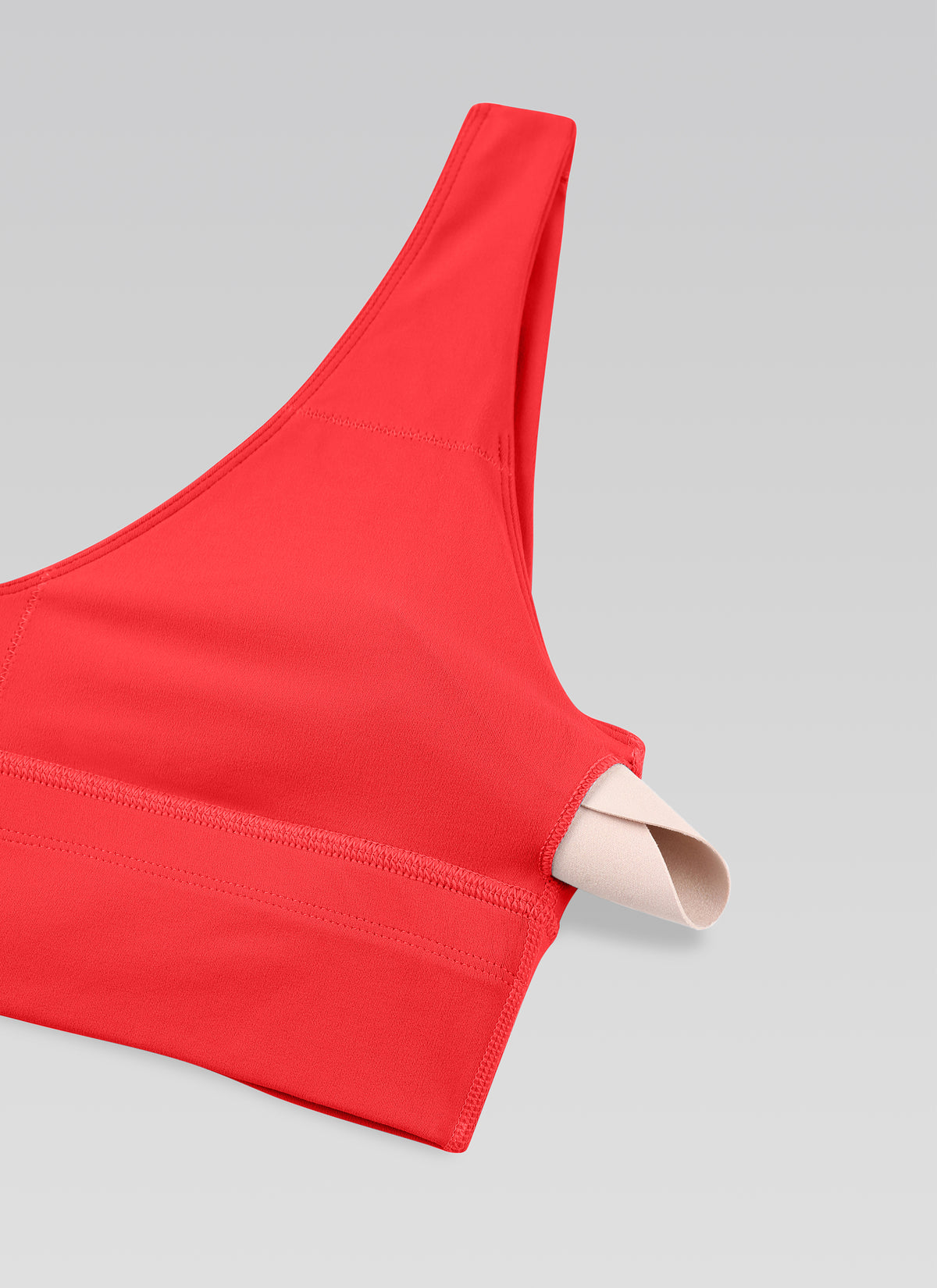 CRZ YOGA Women's Light Support Butterluxe Yoga Bra Longline U back V Neck Deep Red @model_info:NEW