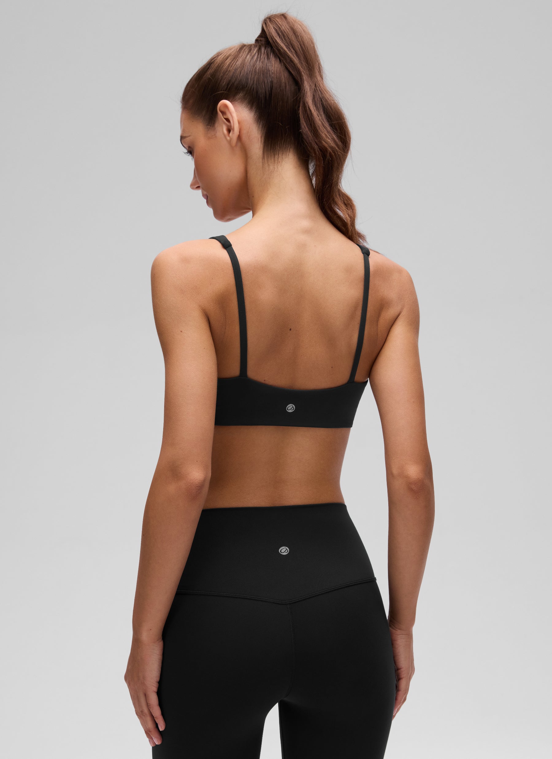 Mini soutien-gorge caraco rembourré à col carré Butterluxe pour femme CRZ YOGA Noir