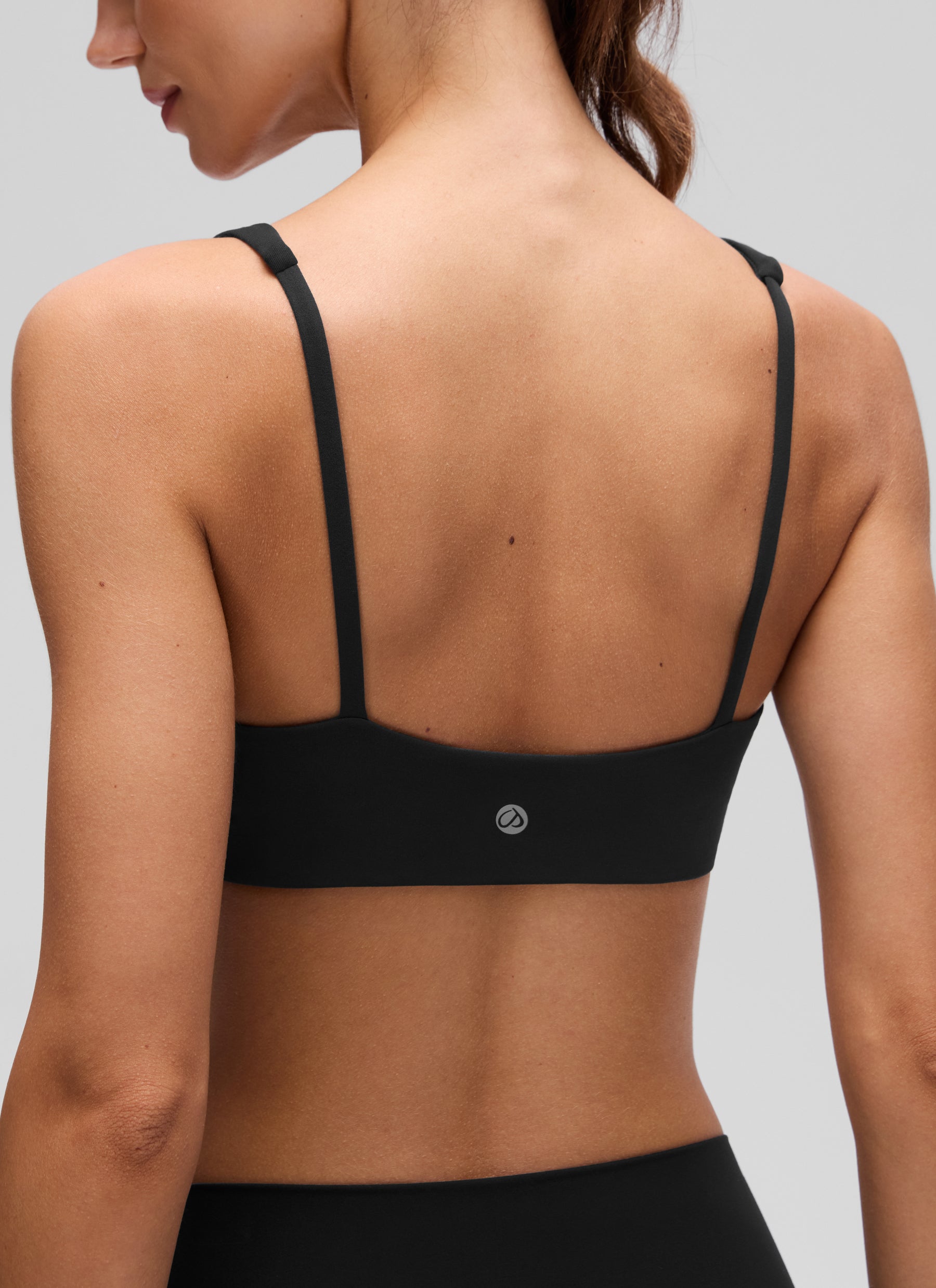 Mini soutien-gorge caraco rembourré à col carré Butterluxe pour femme CRZ YOGA Noir